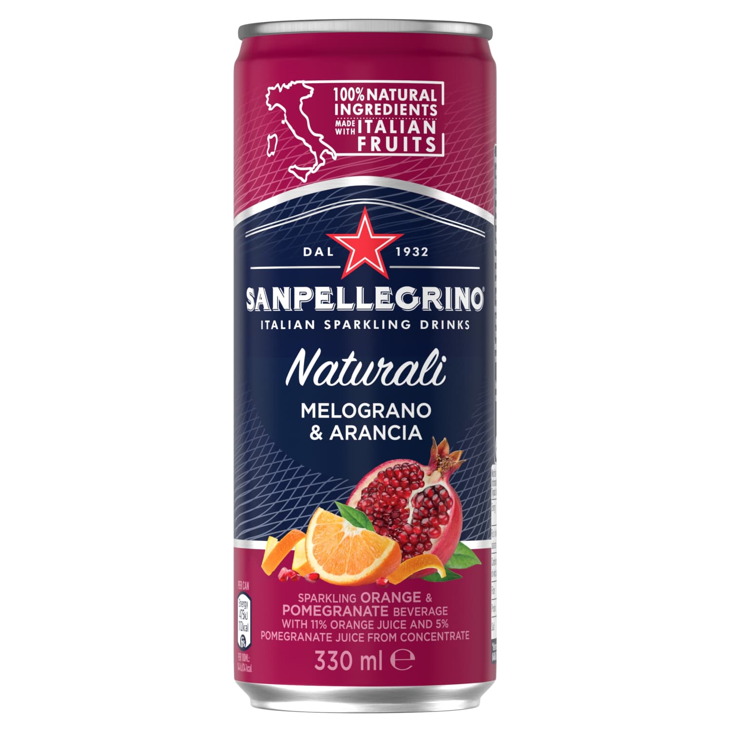Sparkling drink SANPELLEGRINO MELOGRANO, 330ml