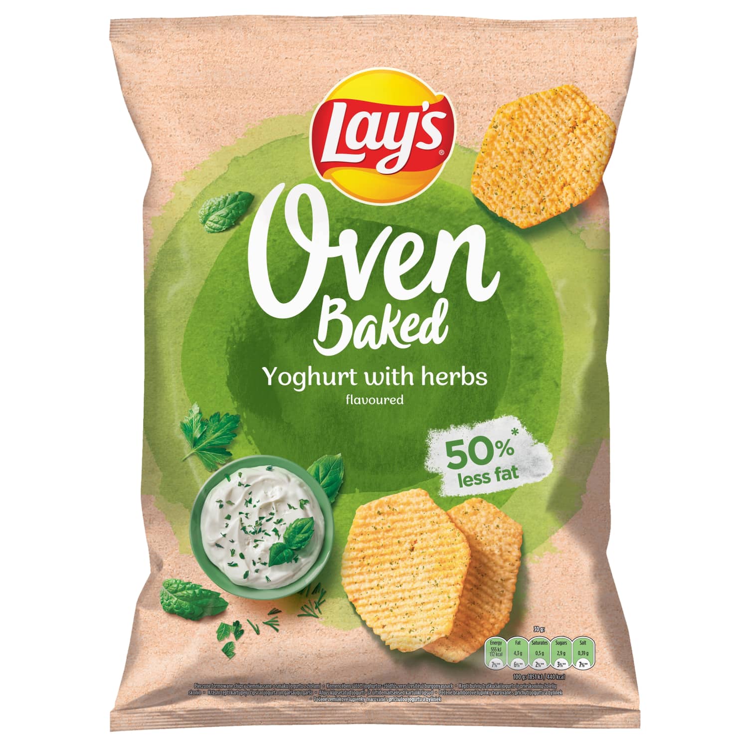 Йогуртовые чипсы с травами LAYS, 180 g