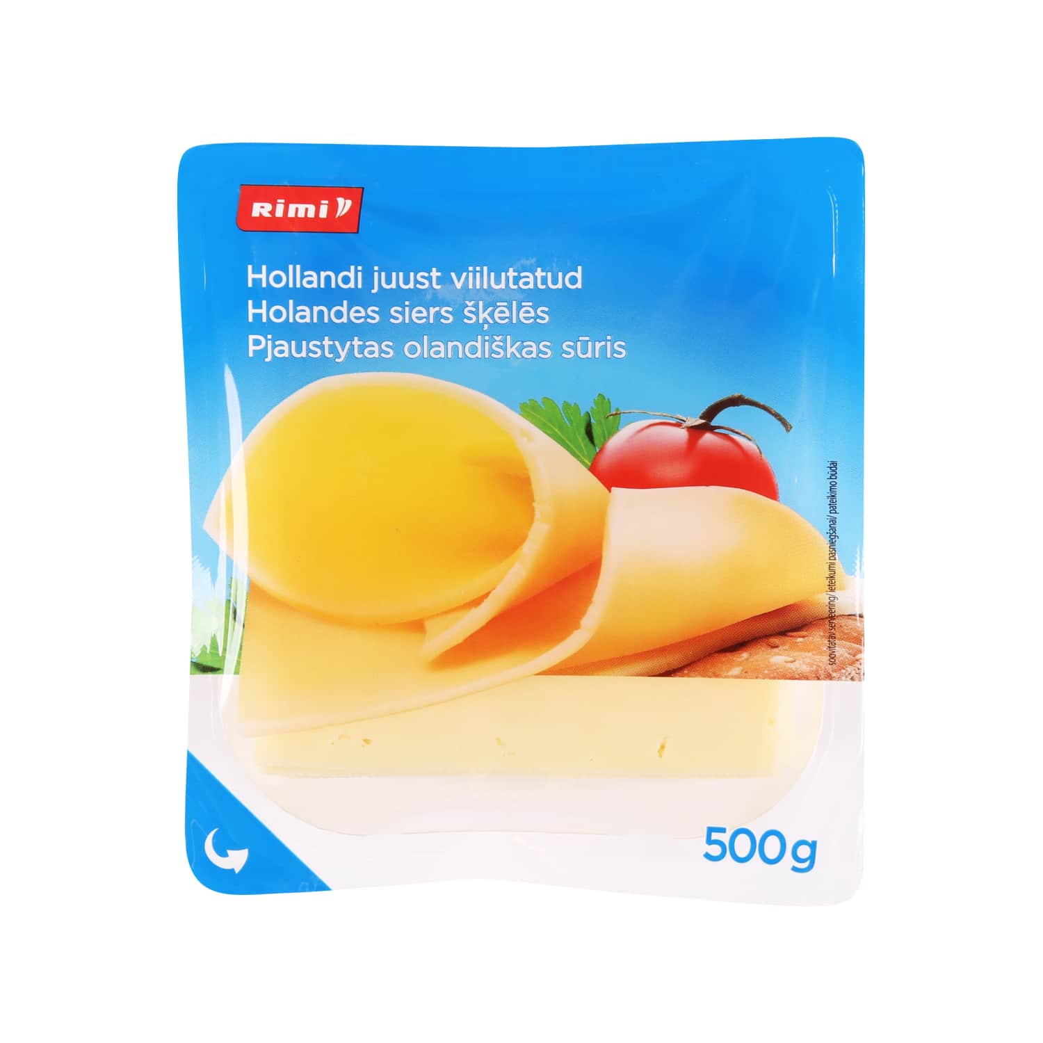 Dutch sliced cheese RIMI, 45%, 500 g