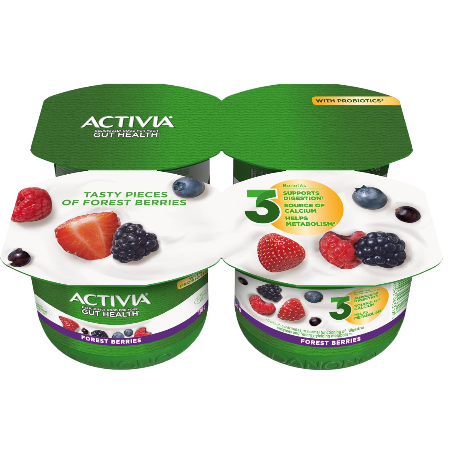Йогурт с лесн. ягодами ACTIVIA, 2,6%, 4x120 г