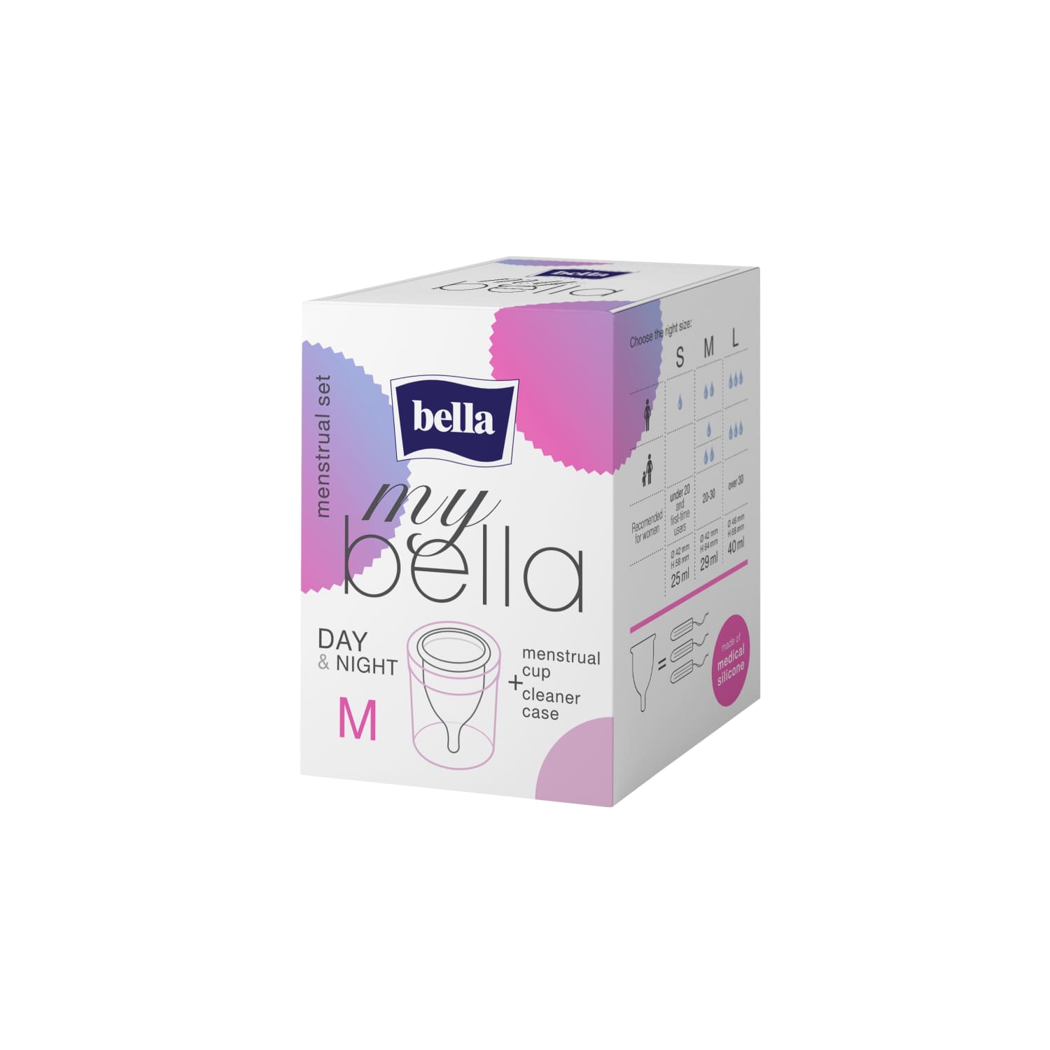 Menstruacinė taurelė BELLA, M dydis, 29 ml