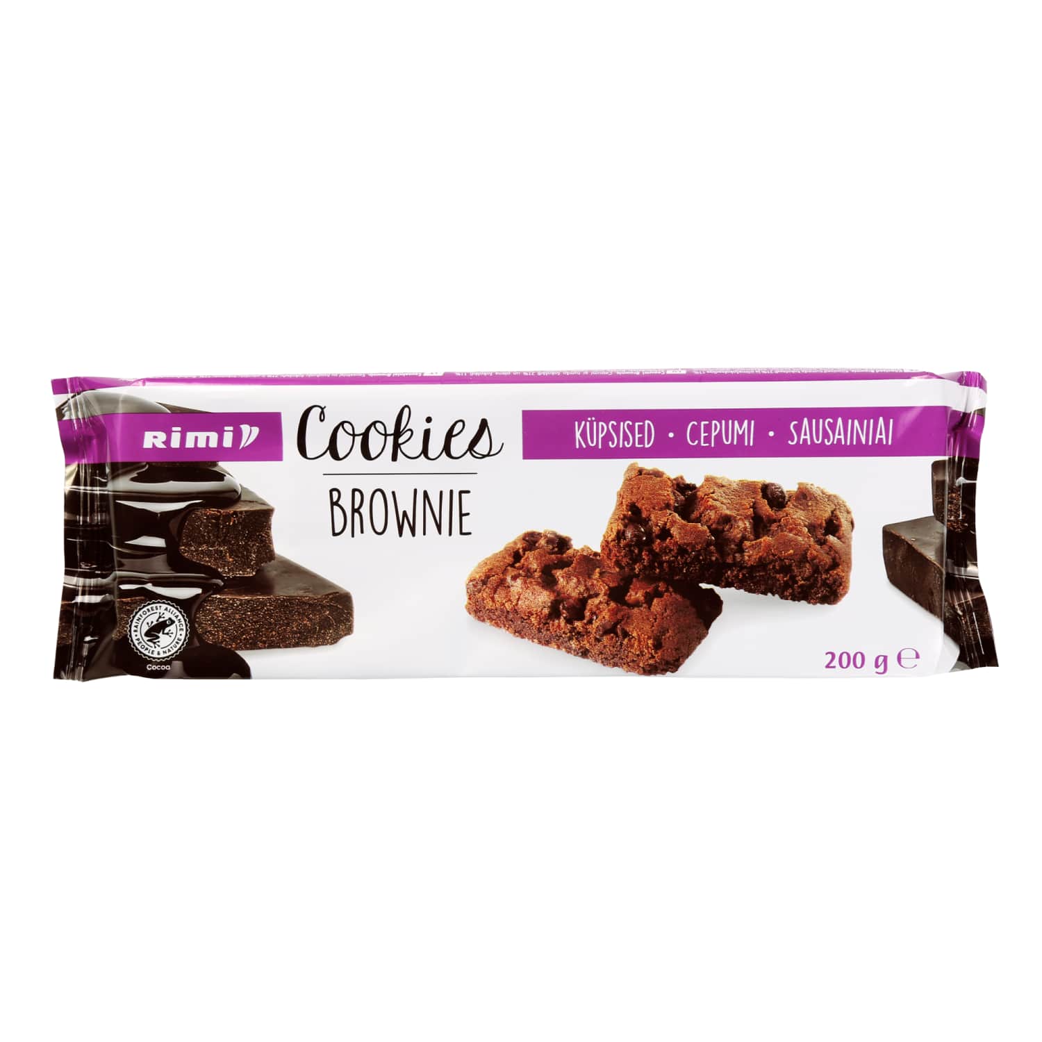Cookies with chocolate pieces RIMI BROWNIE, 200 g