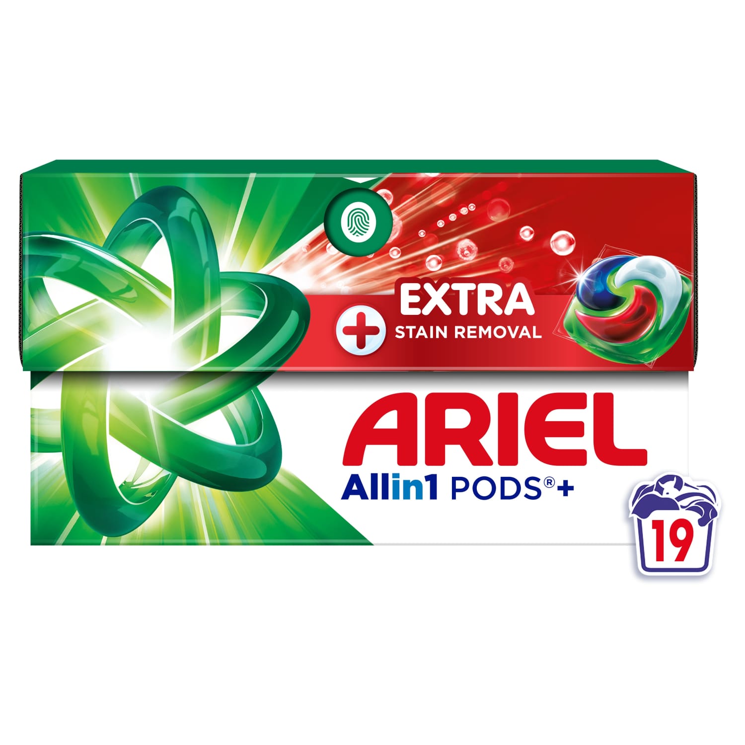 Skalbimo kapsulės ARIEL EXTRA CLEAN, 19 vnt