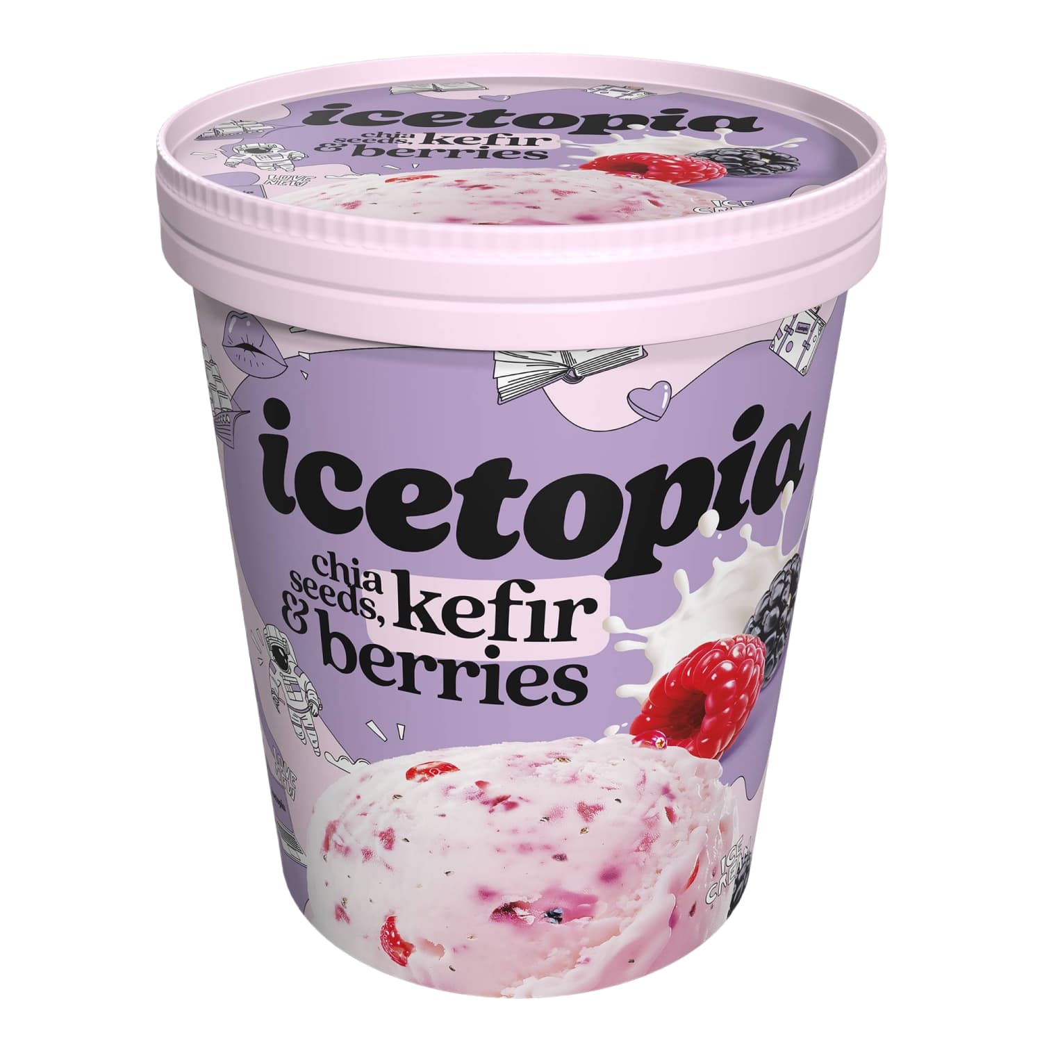 Kefyro sk. led. su liof. uog. ICETOPIA, 310 g