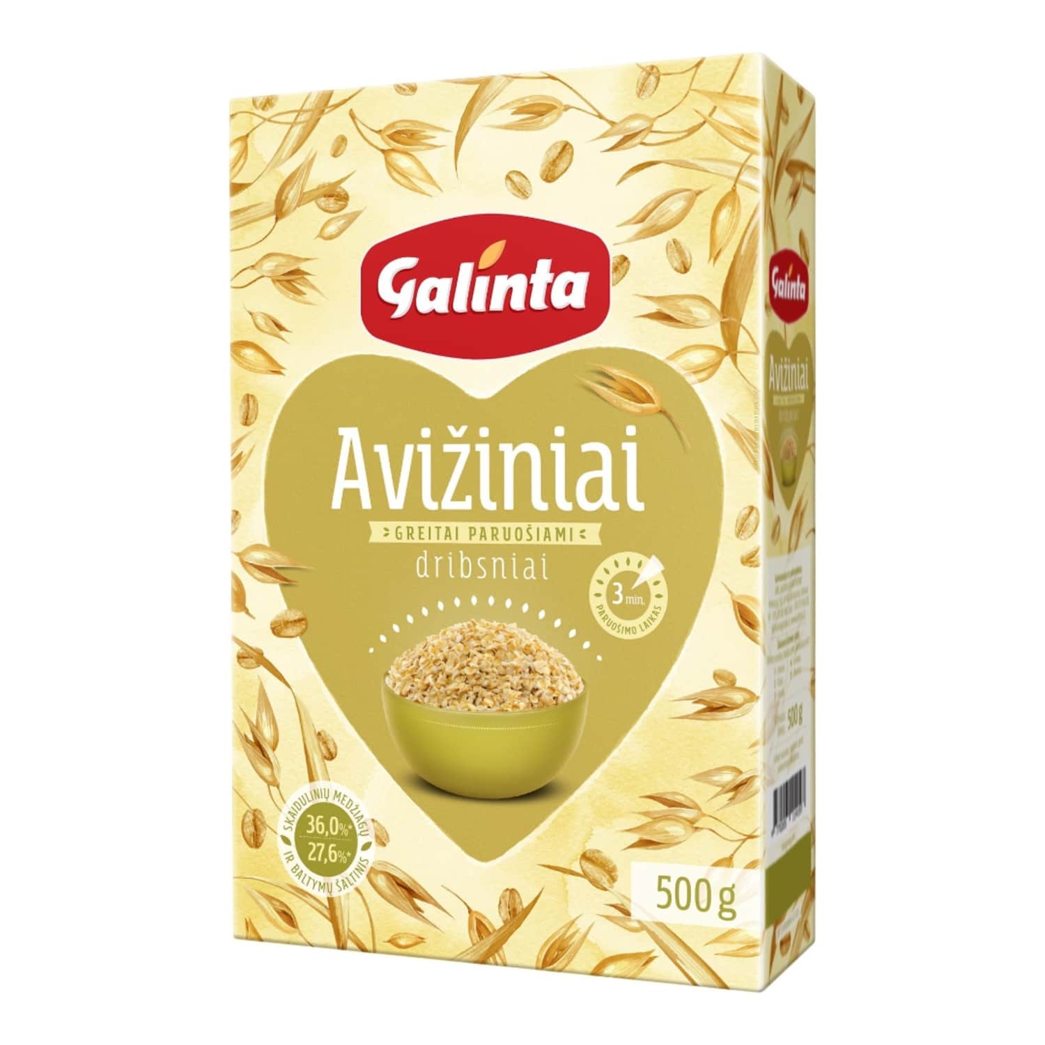 Gr. par. aviž.dribsniai dėžut. GALINTA, 500 g