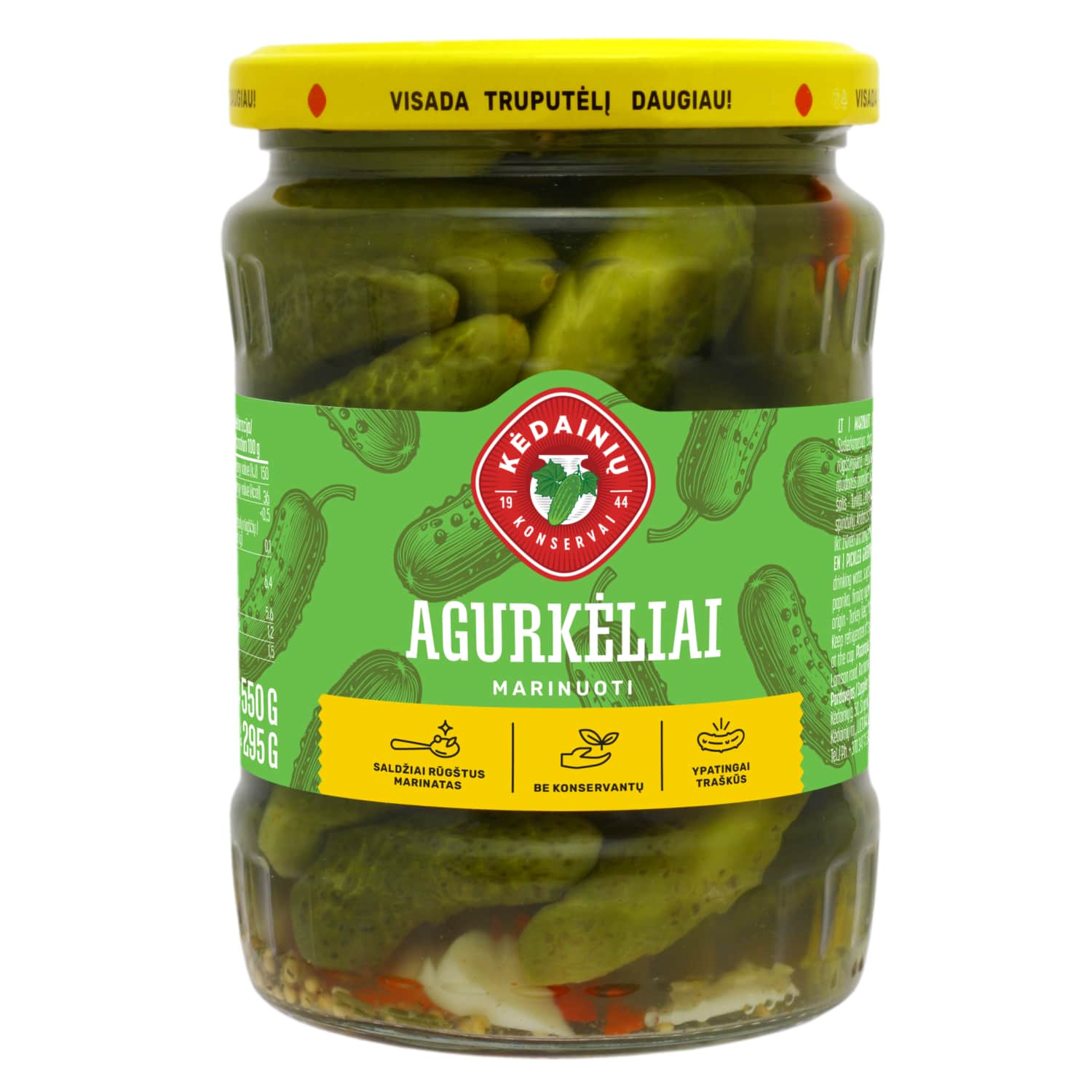 Маринованные ГОРЧИКИ KĖDAINIŲ KONSERVAI, 295 г / 550 г