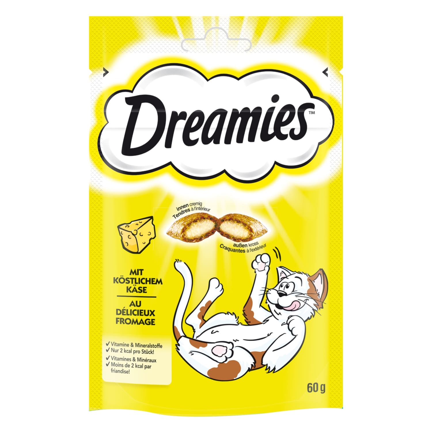Лакомства для кошек с сыром DREAMIES, 60 г