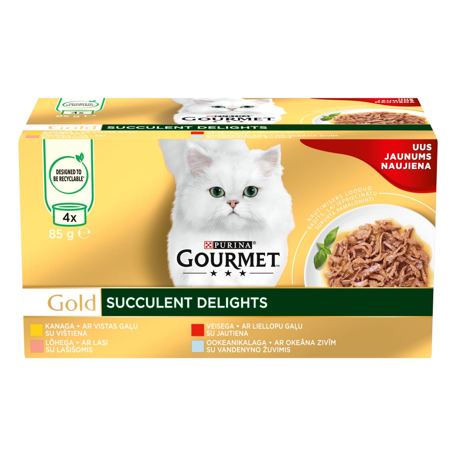 Корм для кошек GOURMET GOLD SUCCULENT, 4 x 85г