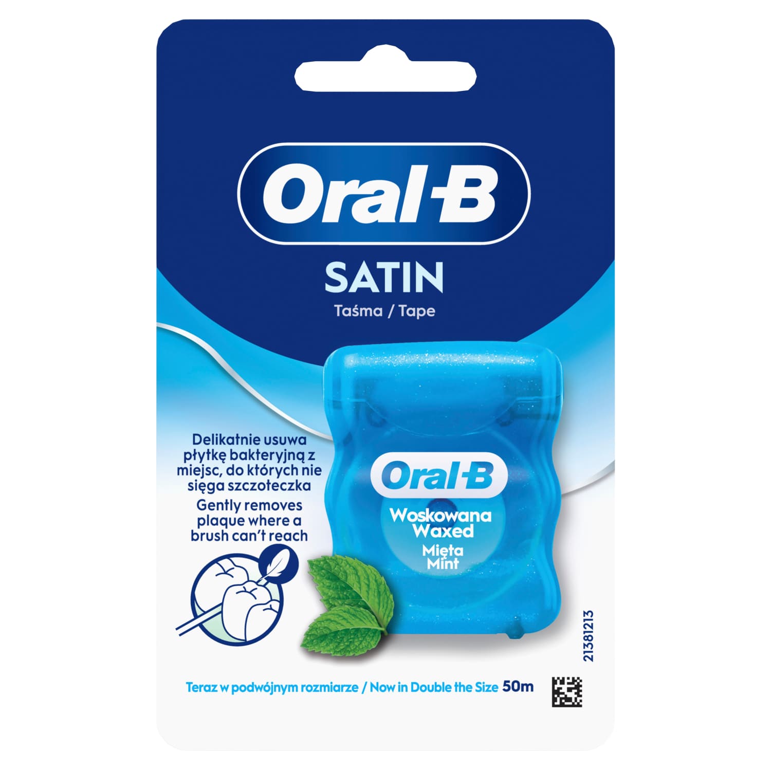 Dantų siūlas ORAL B SATIN TAPE, 50 m