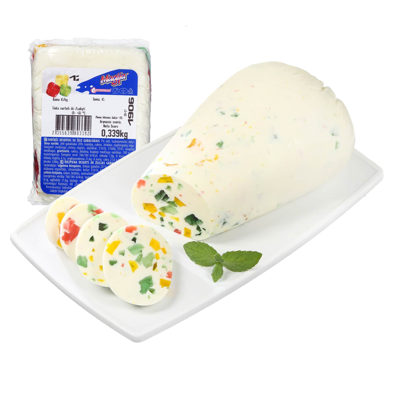Творожный десертный сыр с кусочками желе MAGIJA, 7%, 1 кг