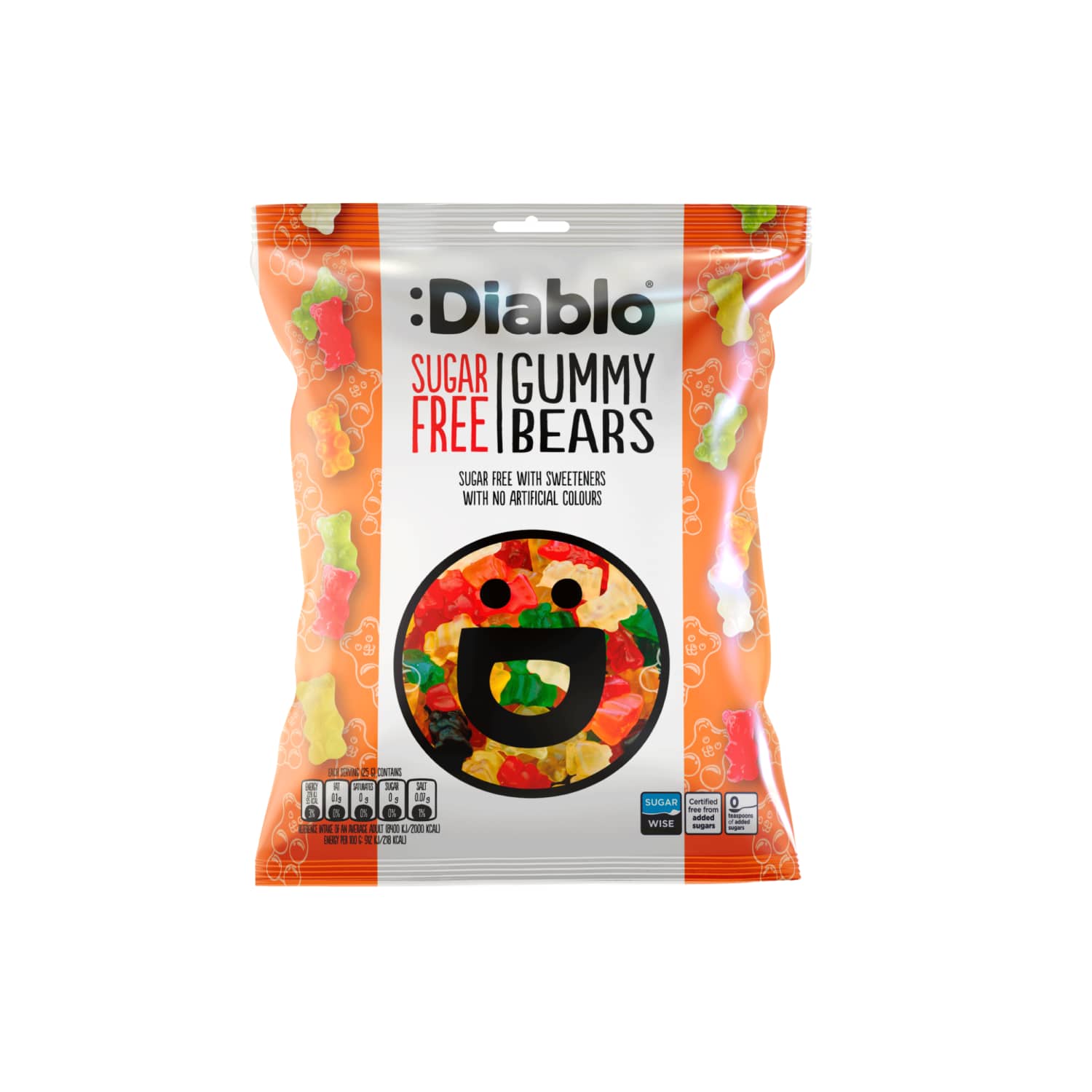 Жевательные конфеты DIABLO, с подсластителем, 75 г