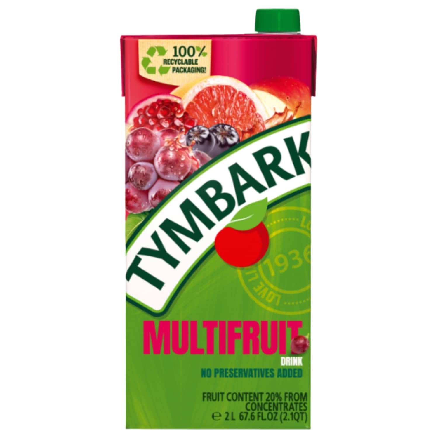 Mixed red fruit drink TYMBARK, 2 l