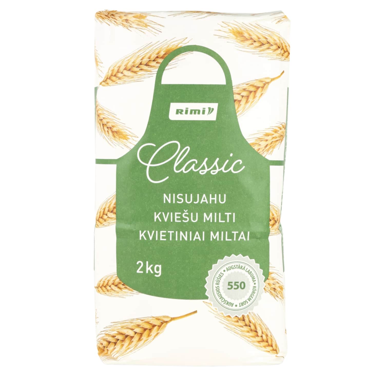 Kvietiniai miltai RIMI, 550 C, 2 kg
