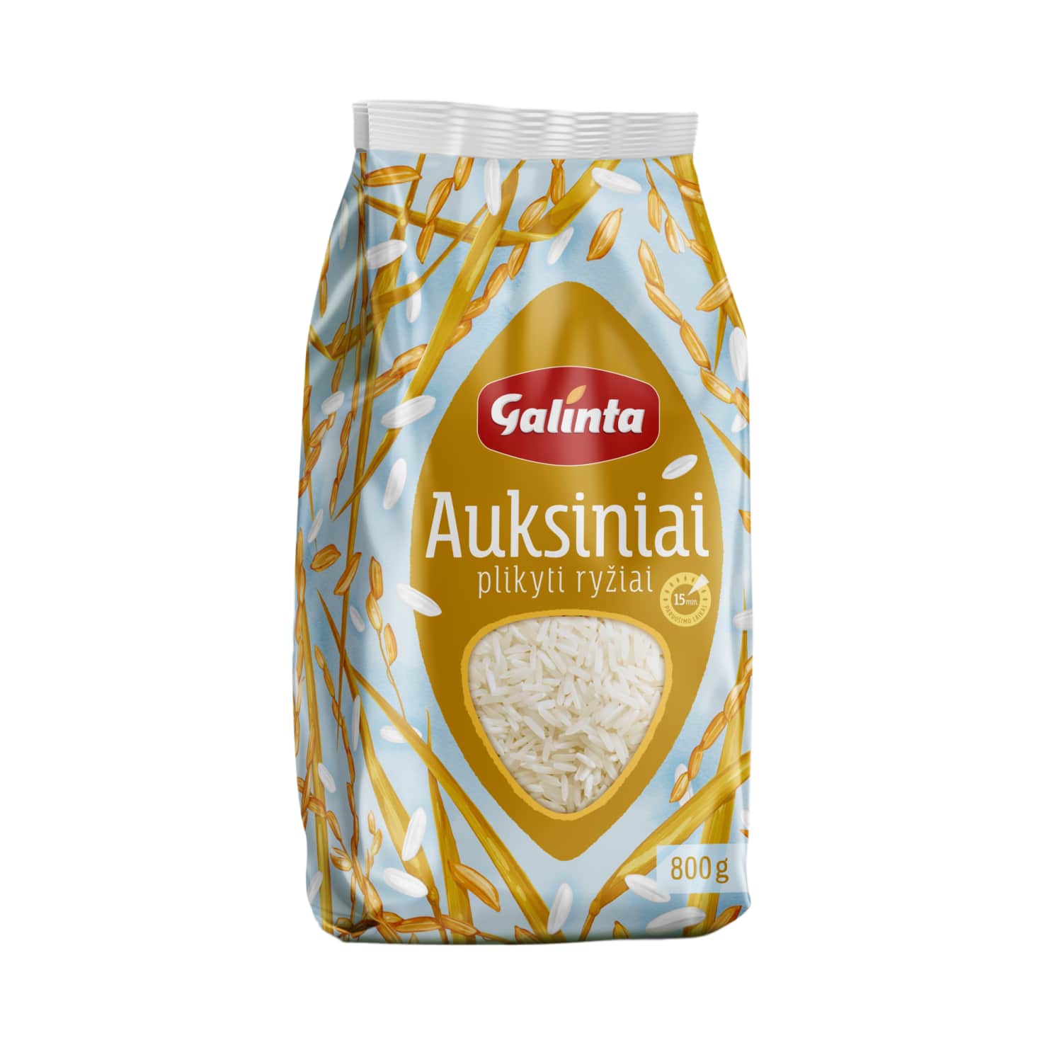 Plikyti ryžiai GALINTA AUKSINIAI, 800 g