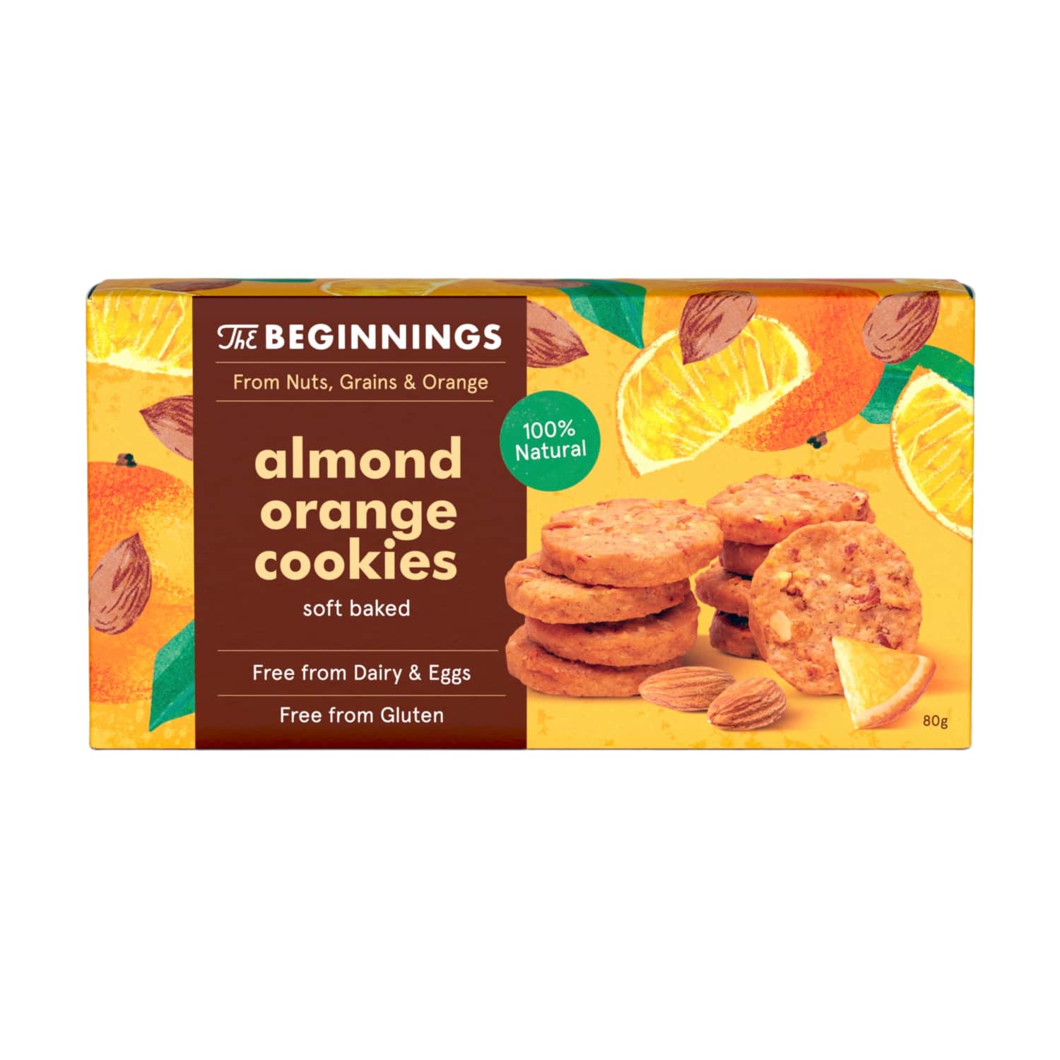 Миндальное апельсиновое печенье THE BEGINNINGS, 80 г