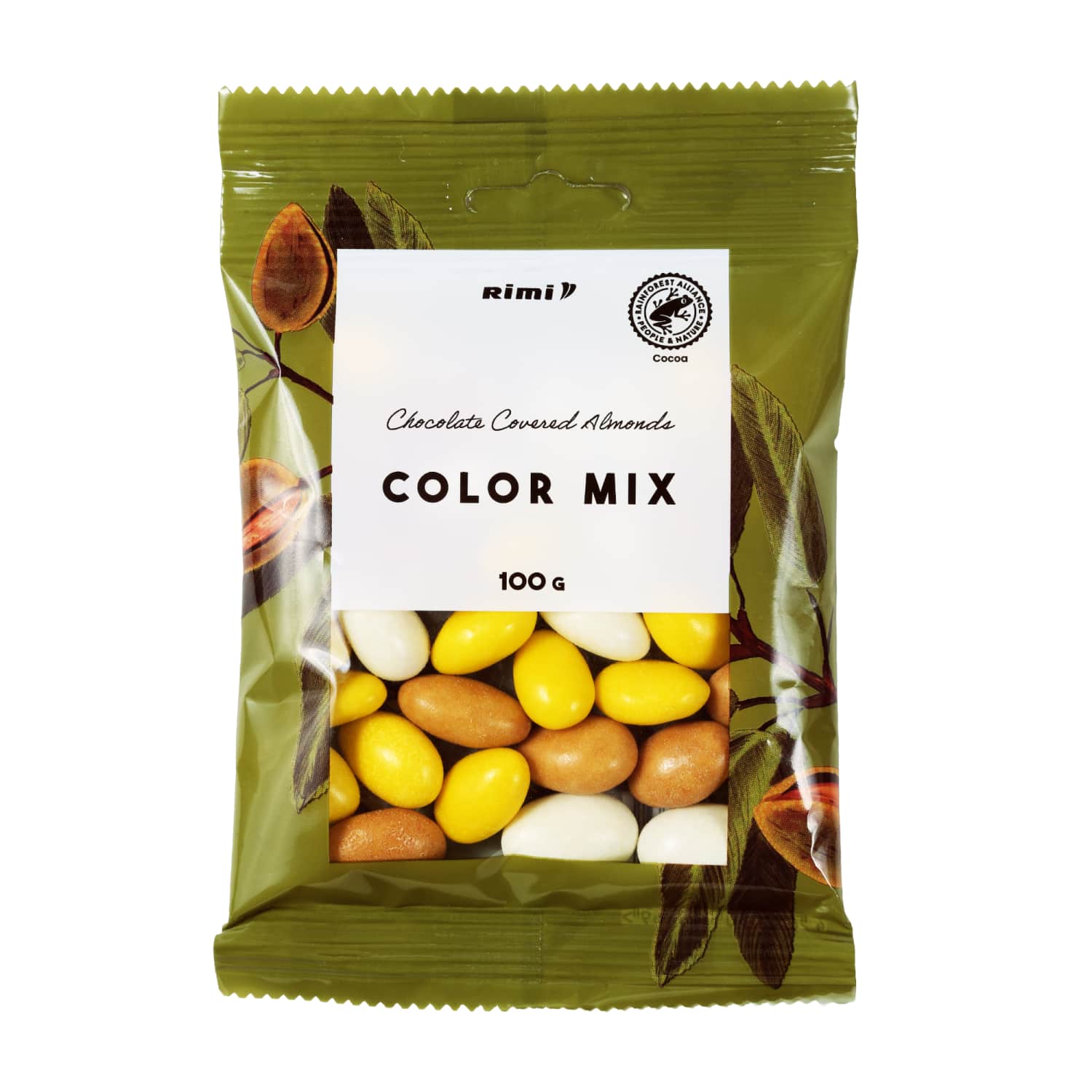 Migdolai baltame šokolade RIMI COLOR MIX,100g
