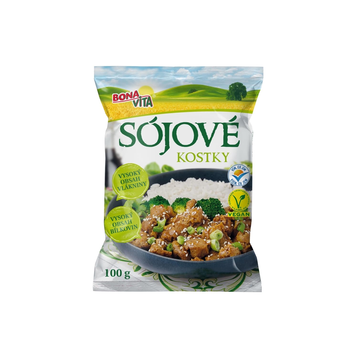 Soy cubes BONA VITA, 100 g