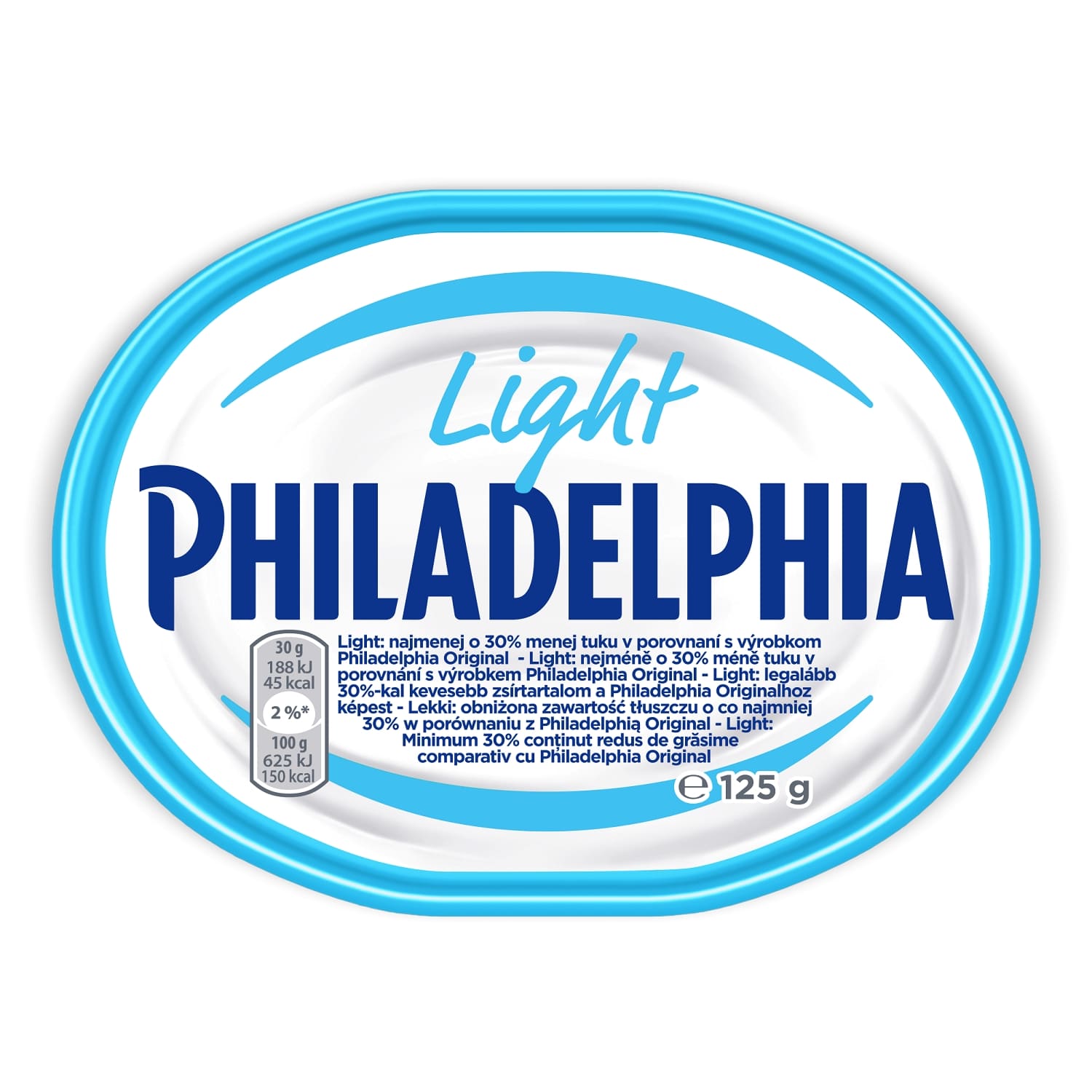 Švž. sūrio gaminys PHILADELPHIA LIGHT, 125 g