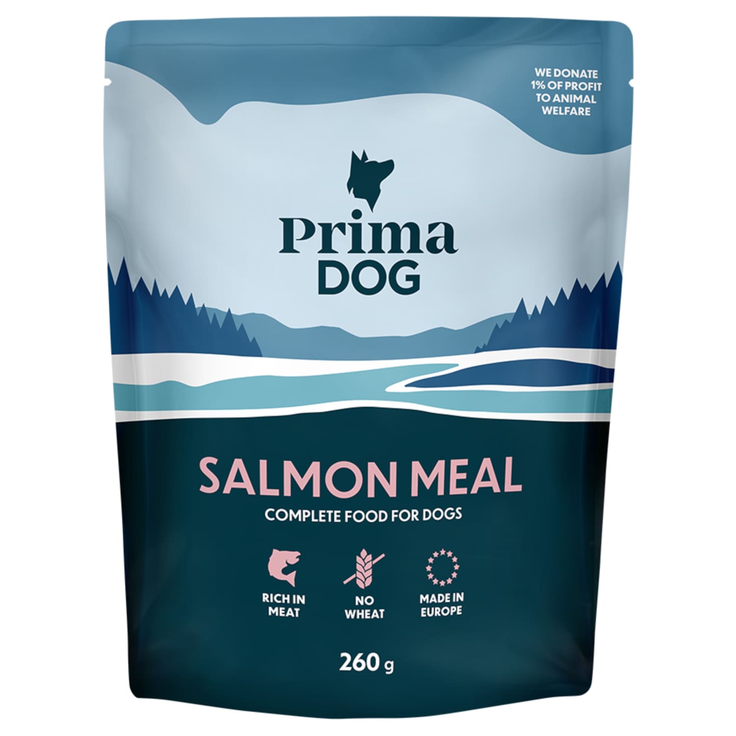 Консервированный корм для собак PRIMADOG, с лососем, 260 g
