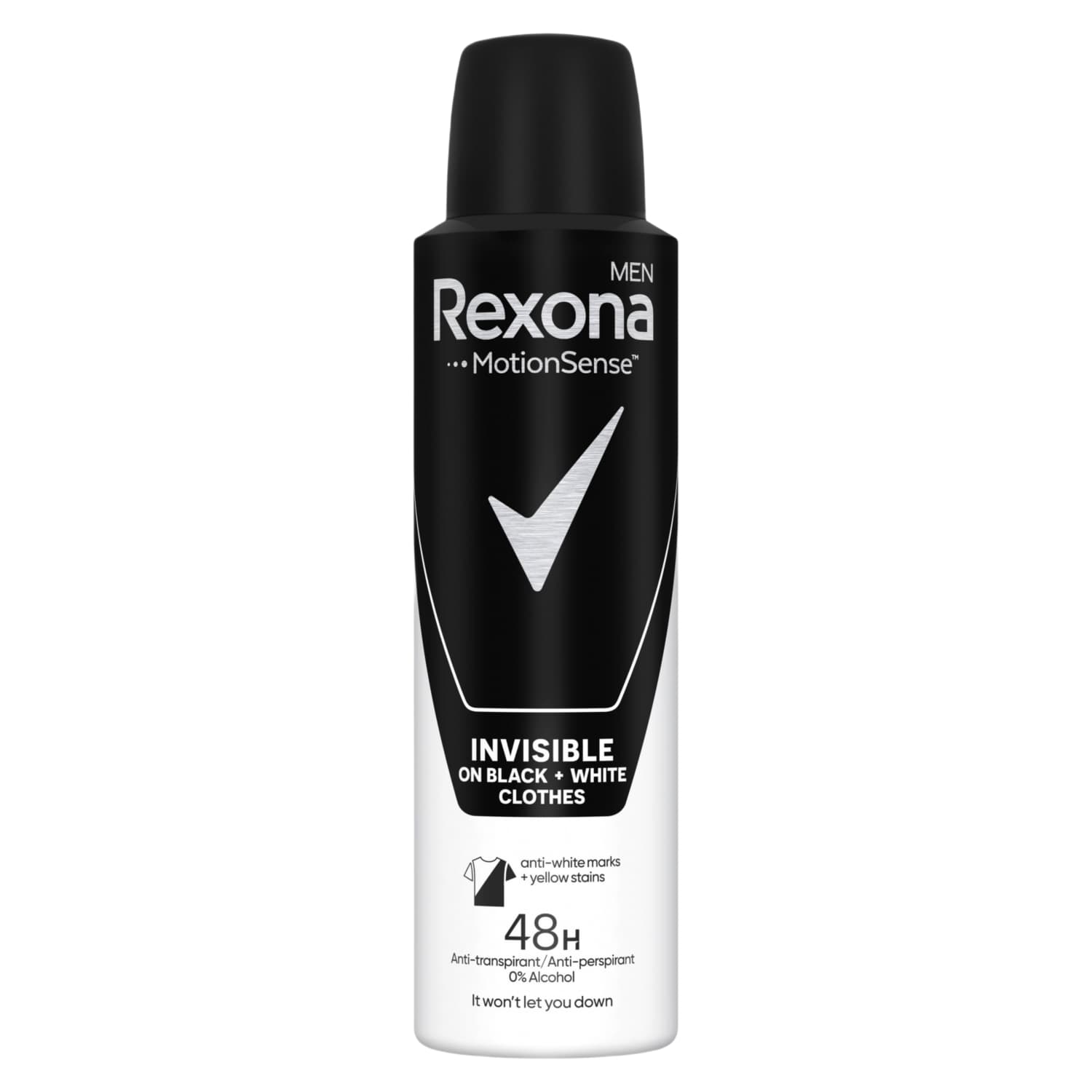 Men's spray deodorant REXONA INV. BLACK&WHITE, 150 ml