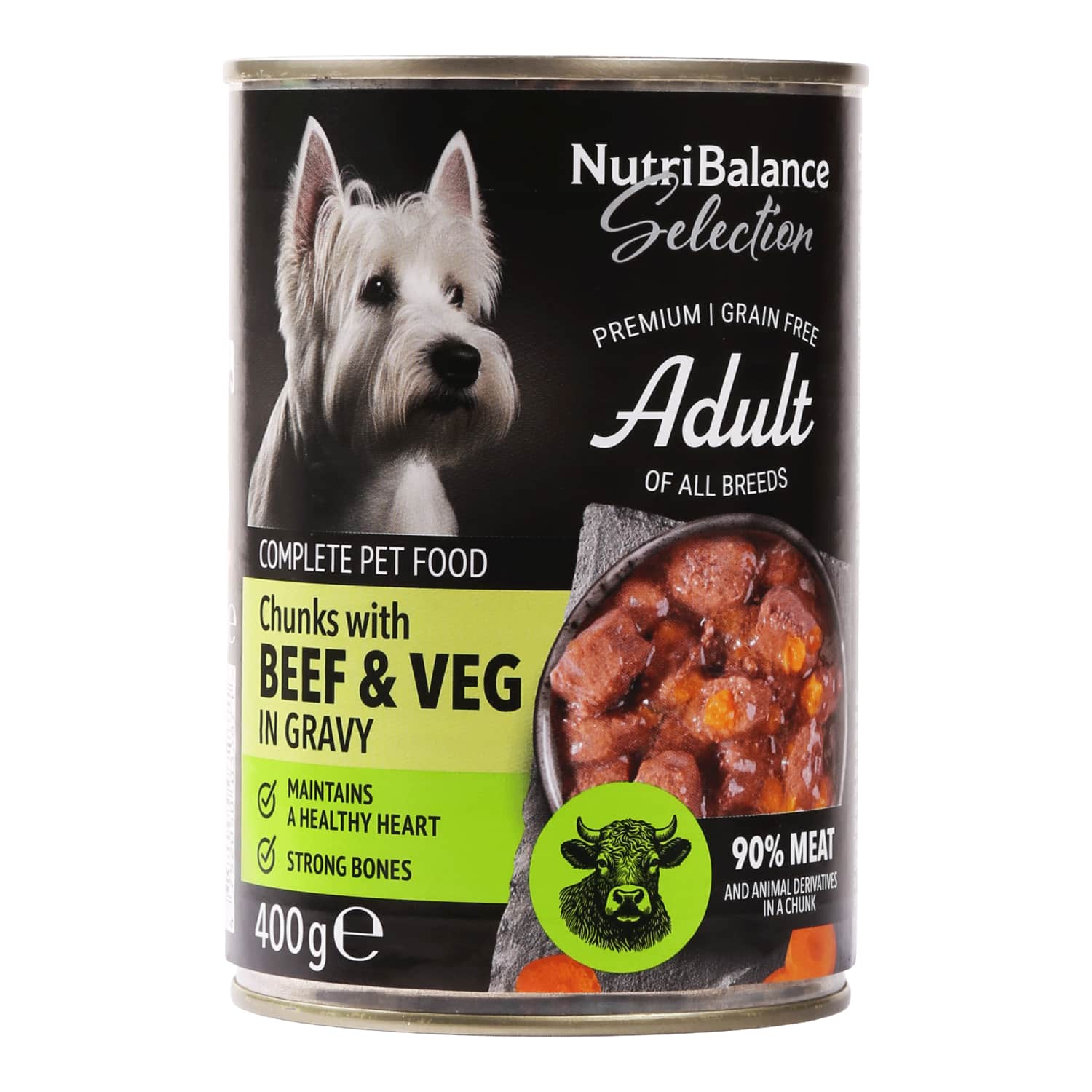 Dog food NUTRIBALANCE SEL., beef, 400 g