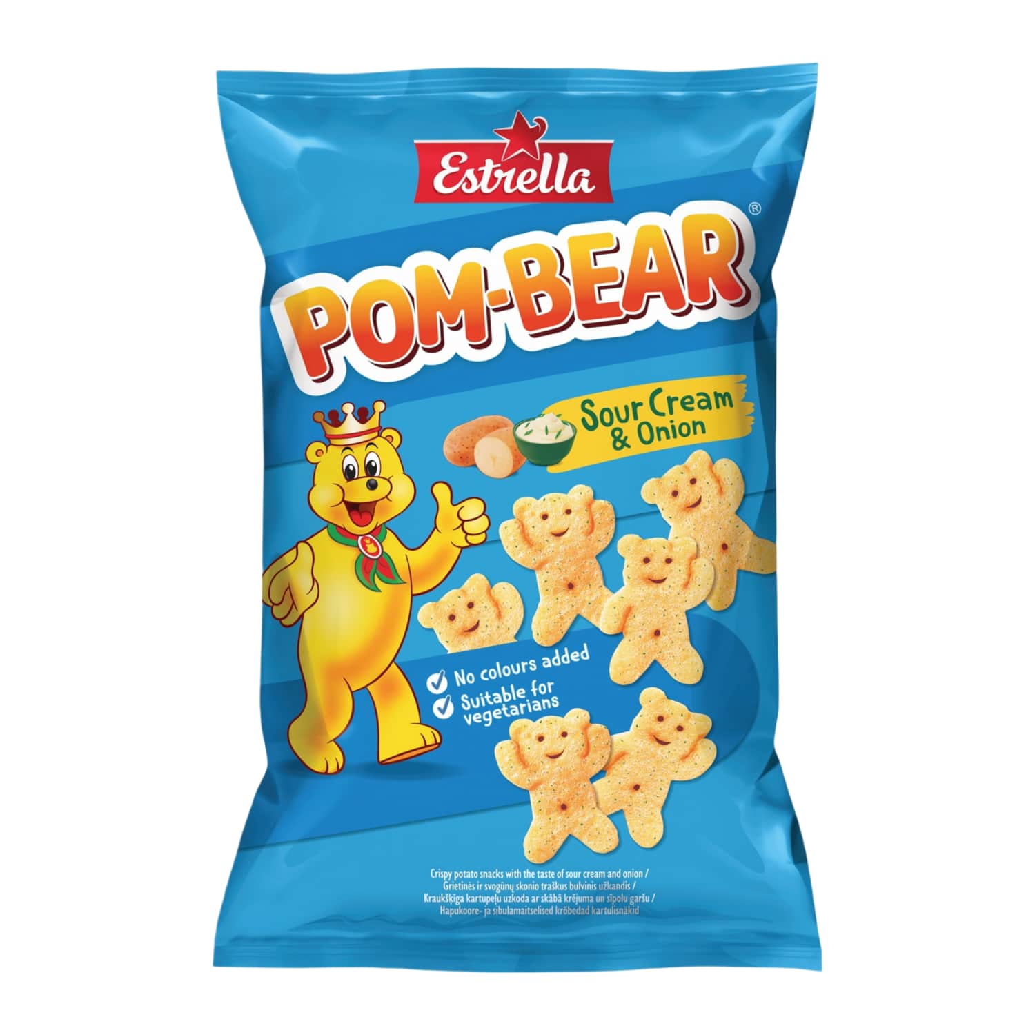 Snack with sour cream and onion ESTRELLA POM BEAR, 65g