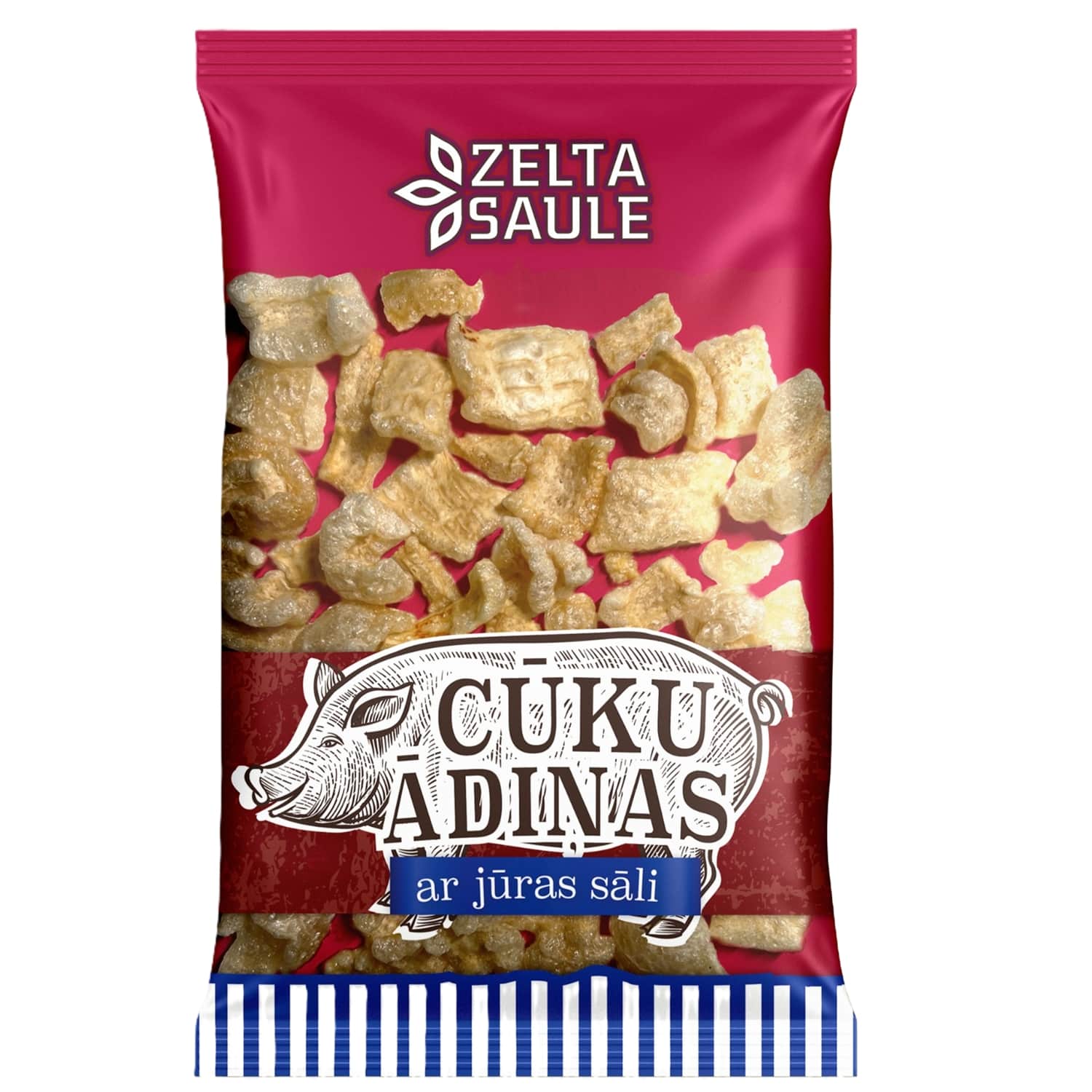 Pork rind chips with sea salt, 20 g