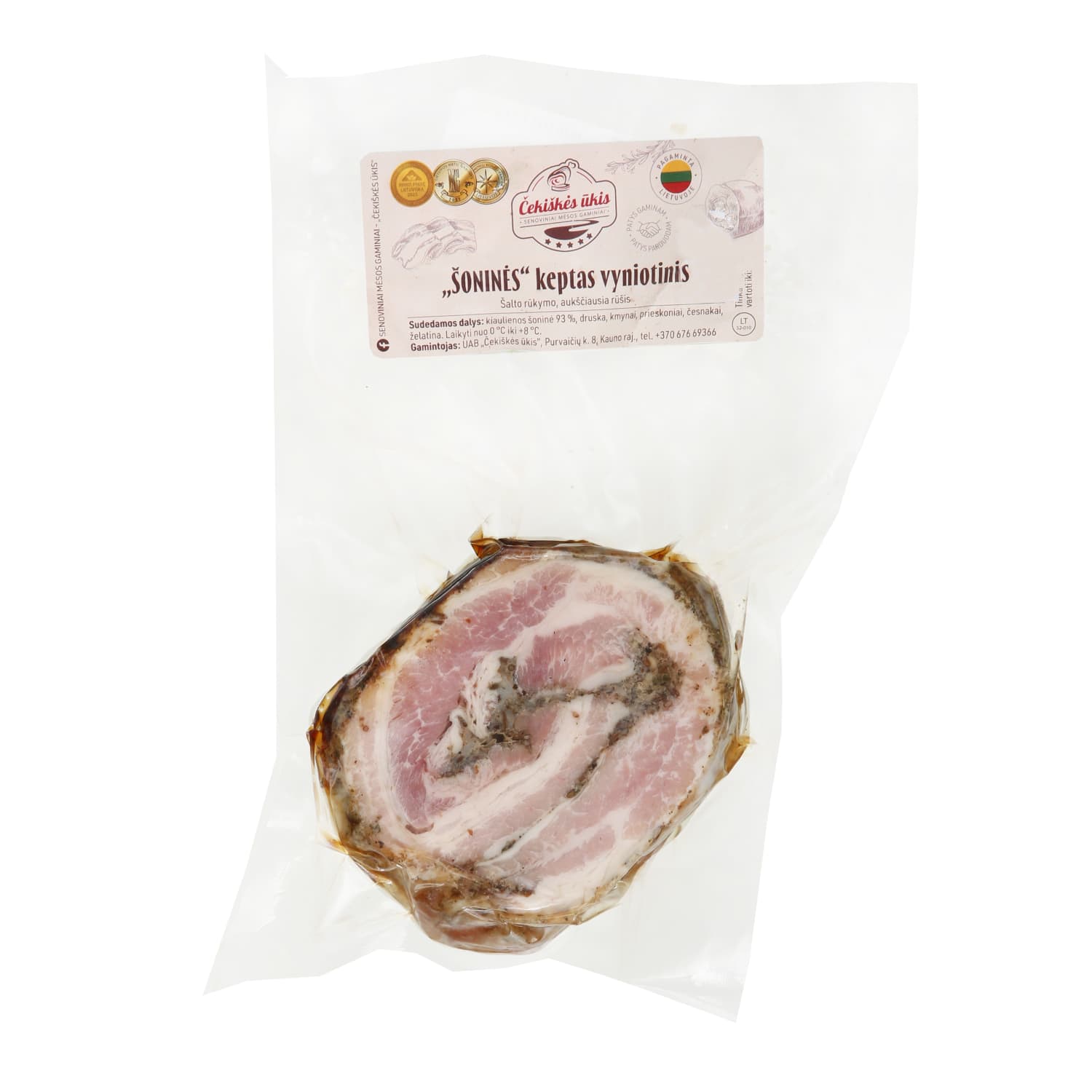 Keptas šoninės vyniotinis ČEKIŠKĖS ŪKIS, 1 kg