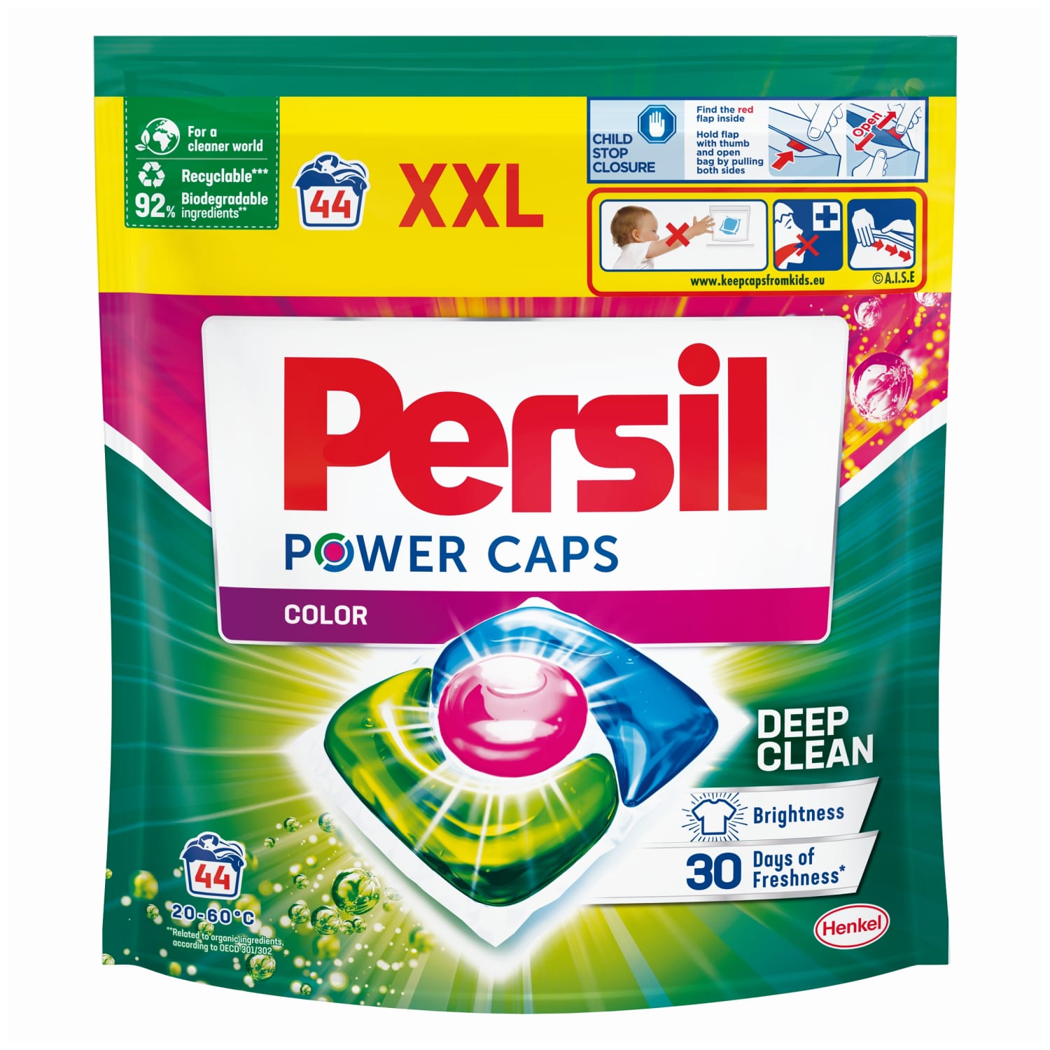 Skalb. kaps. PERSIL POWER CAPS COLOR, 44 sk.