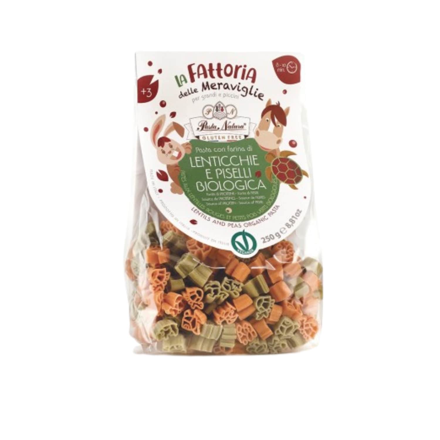 Ekol. lešių, žirn. makar. PASTA NATURA, 250 g
