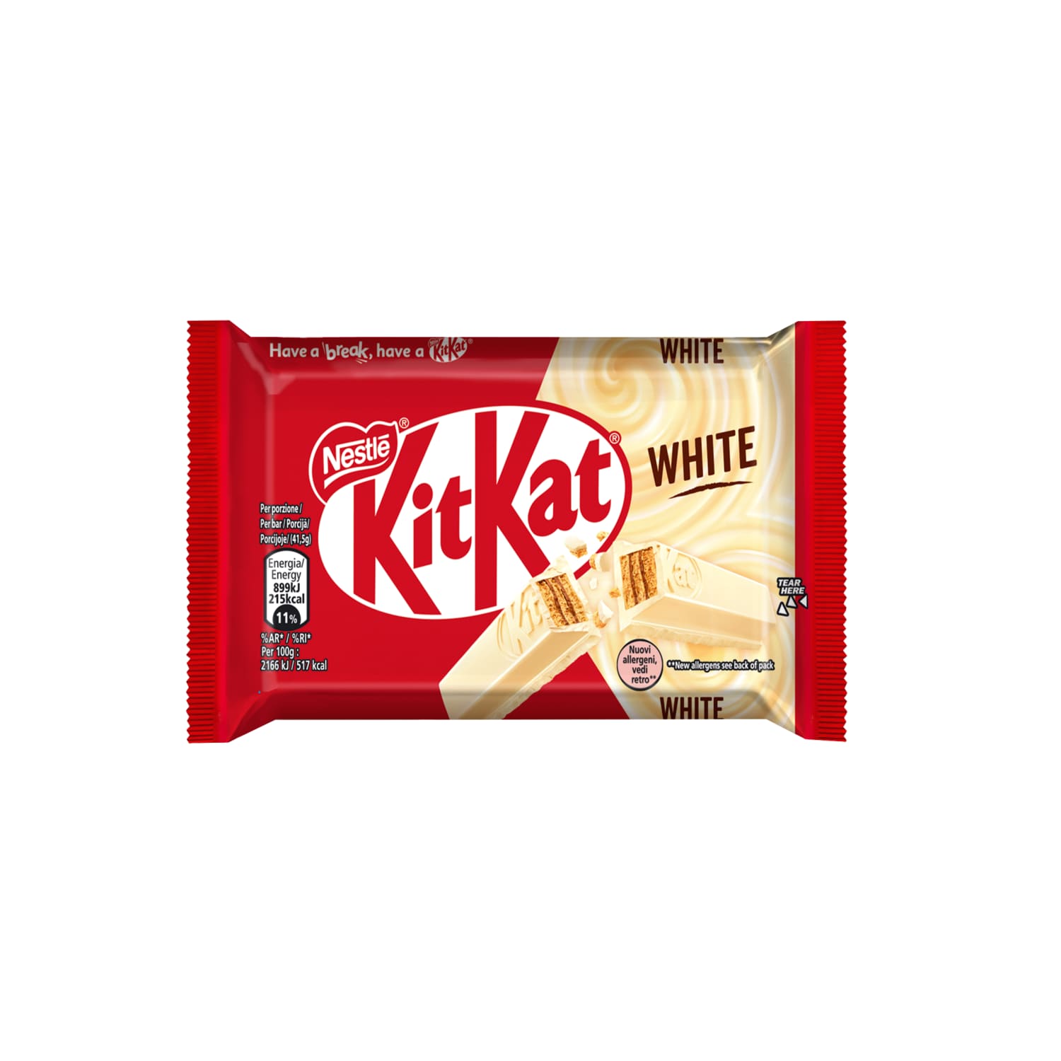 Batonėlis KIT KAT 4 FINGER WHITE, 41,5 g