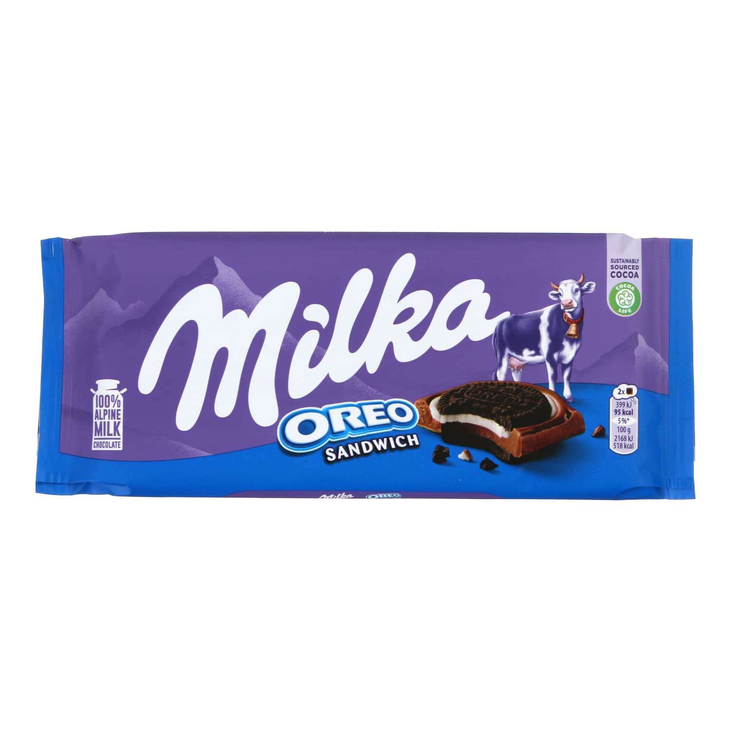 Шоколад с печеньем MILKA OREO, 92 г