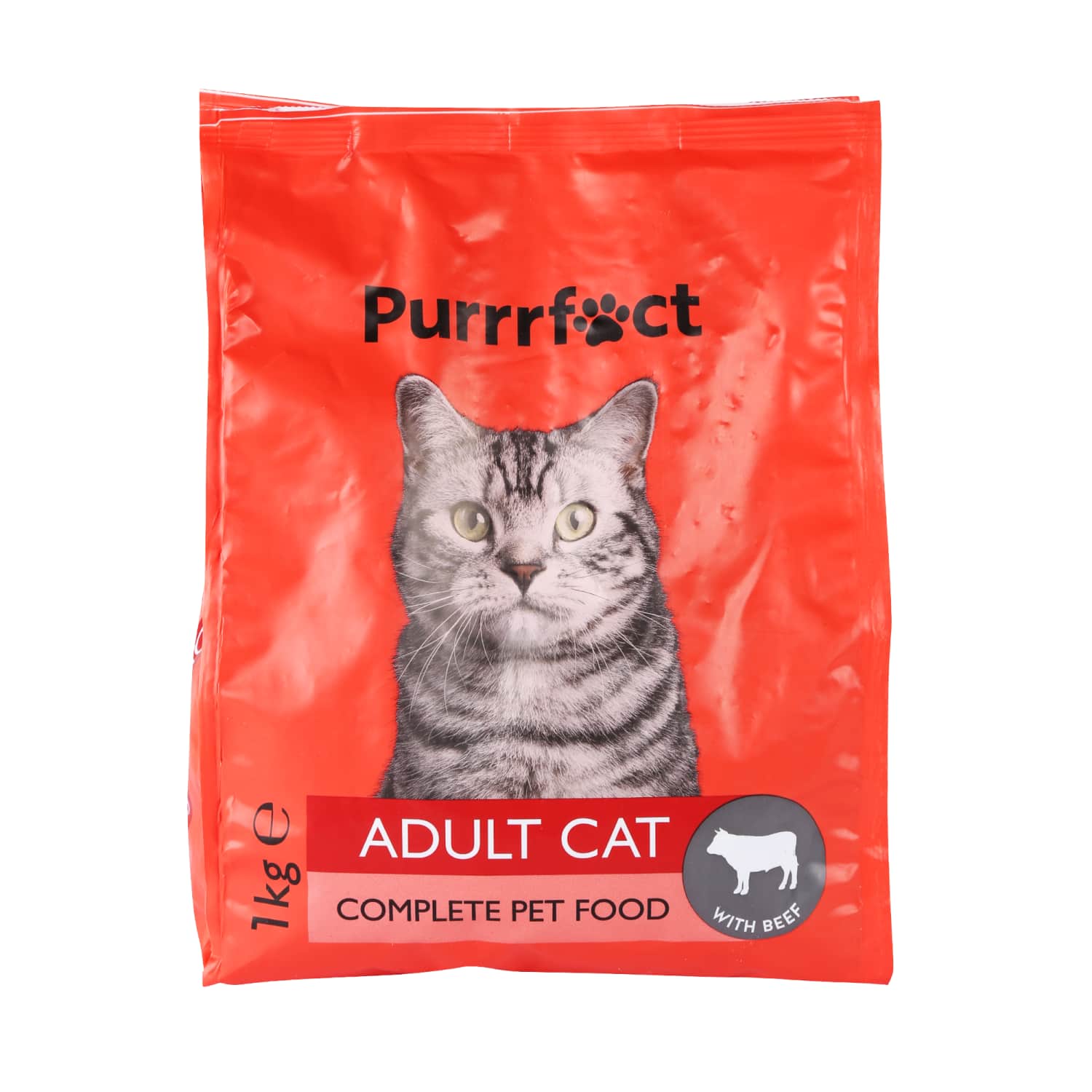 Корм для кошек PURRRFECT с говядиной, 1 кг