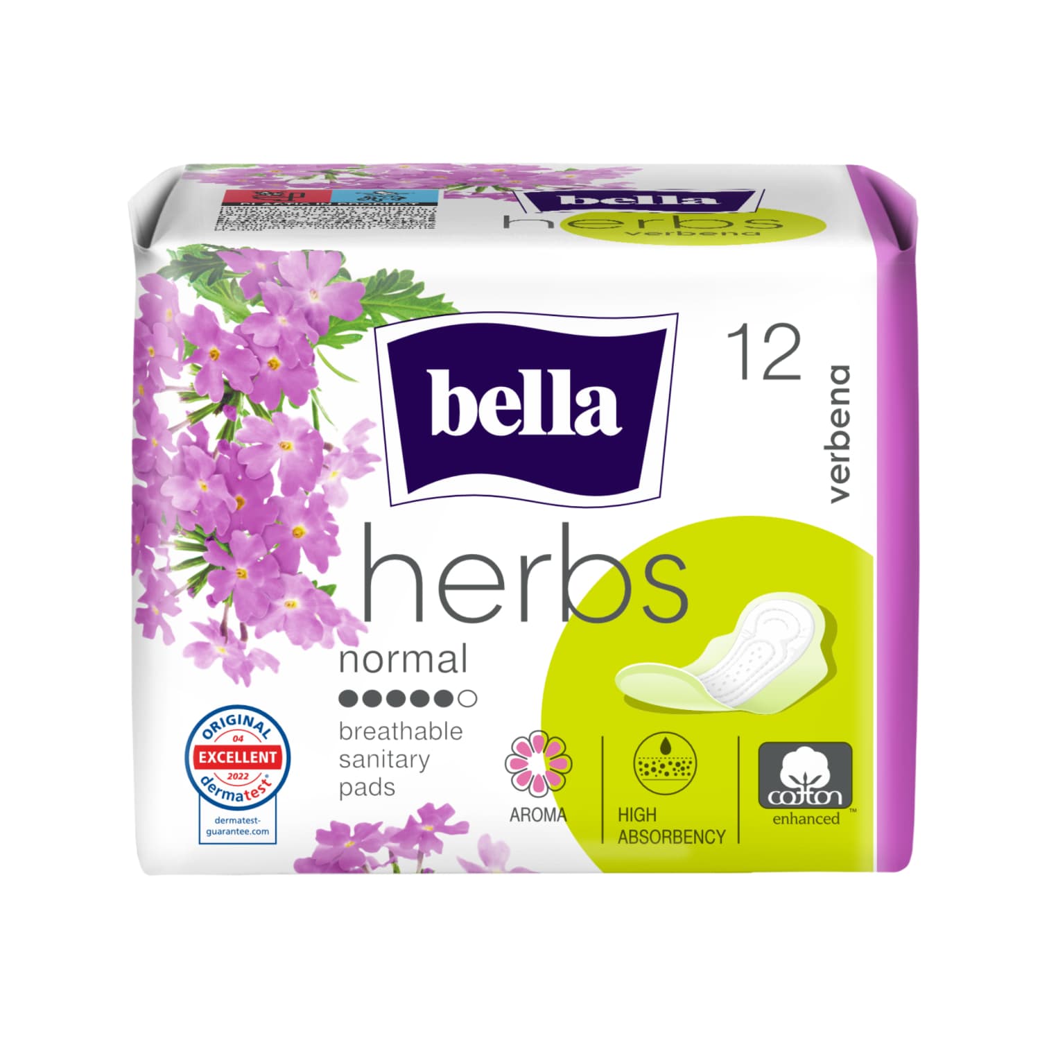 Hig. paketai BELLA HERBS VERBENA DEO, 12 vnt