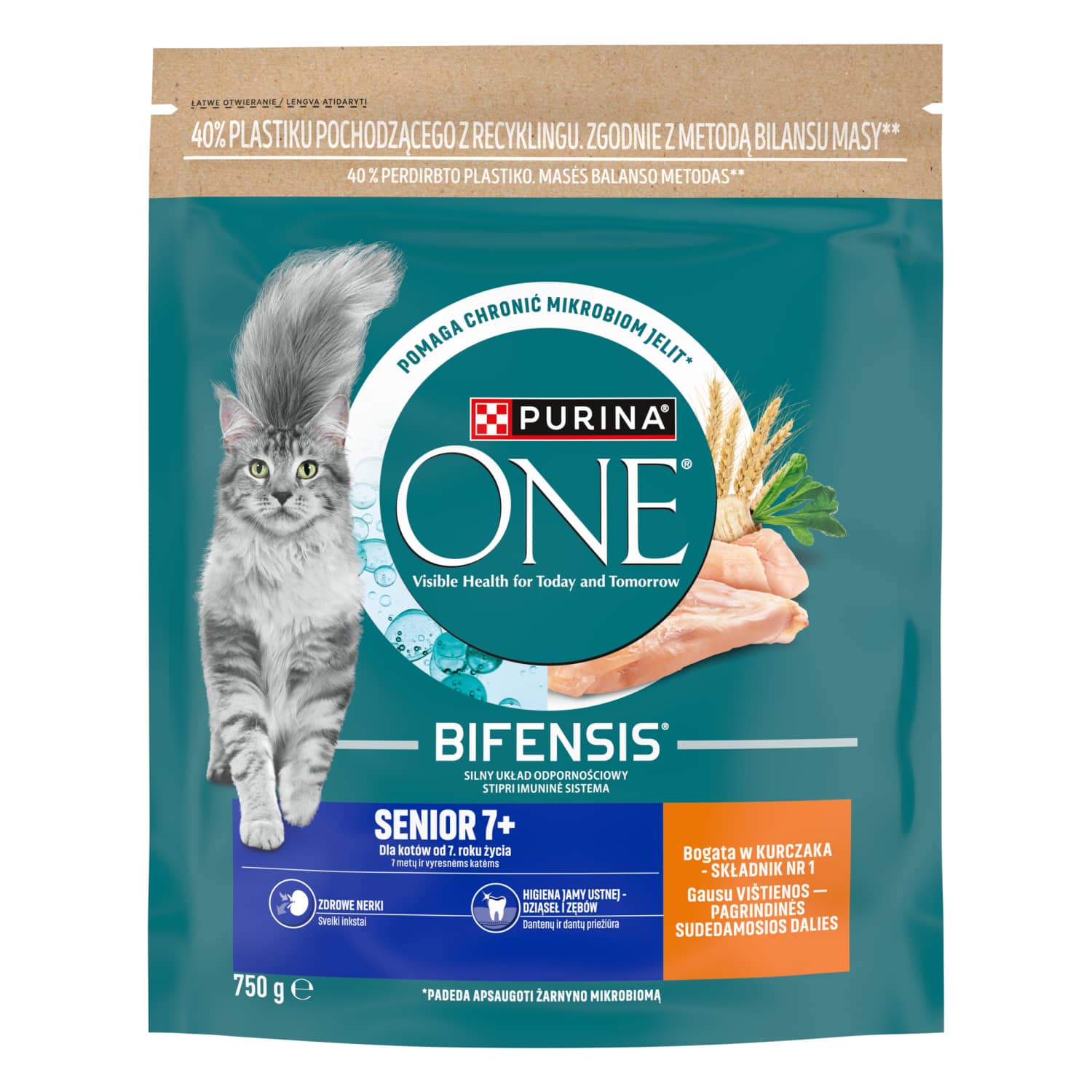 S. pašaras PURINA ONE 7+ kat. su višt., 750 g