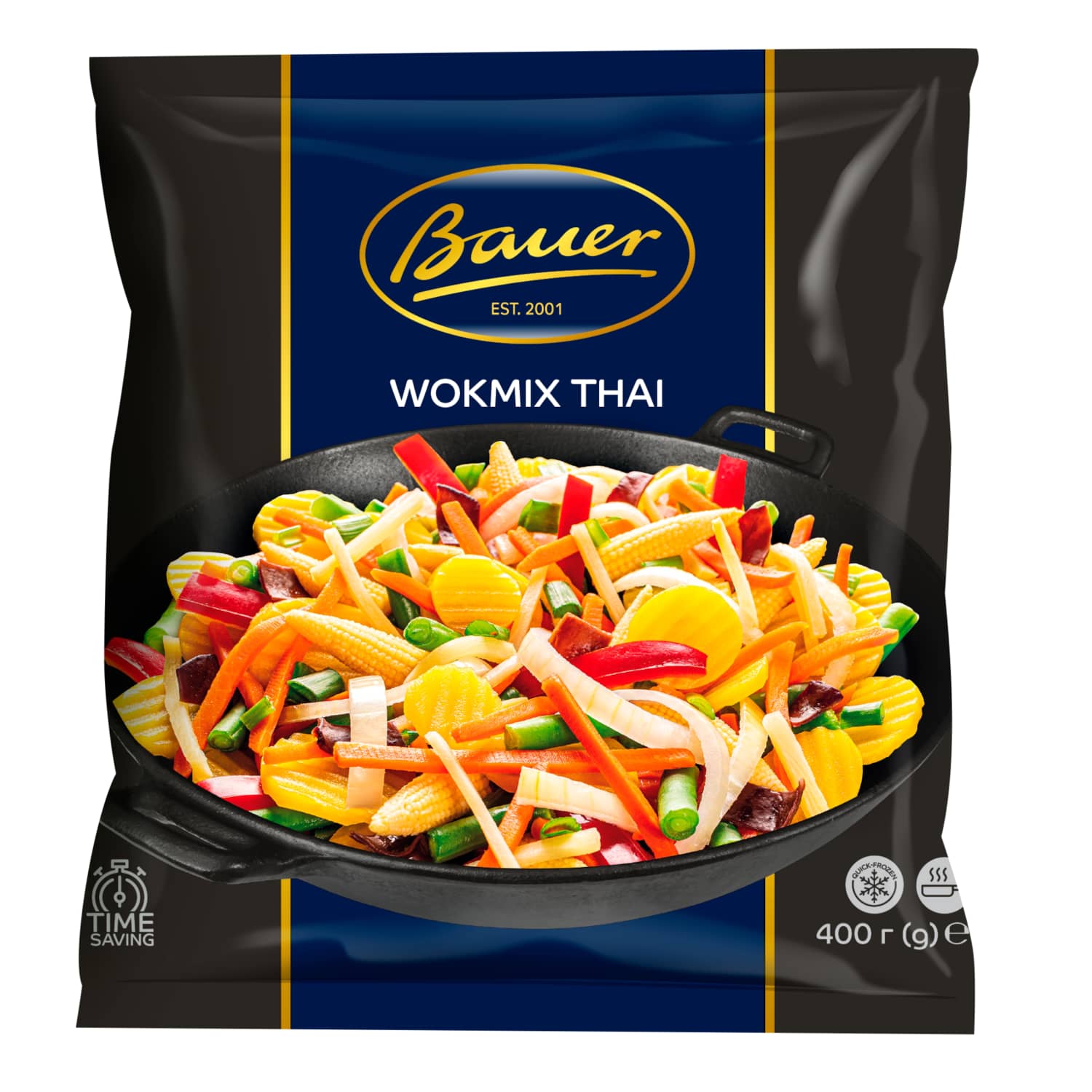Овощная смесь BAUER WOK THAI, замороженная, 400 г