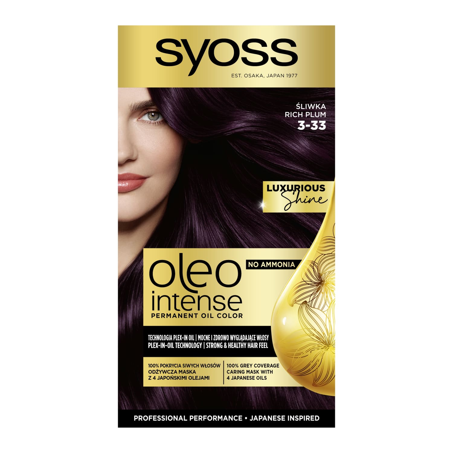 Plaukų dažai SYOSS OLEO INTENSE, 3 - 33