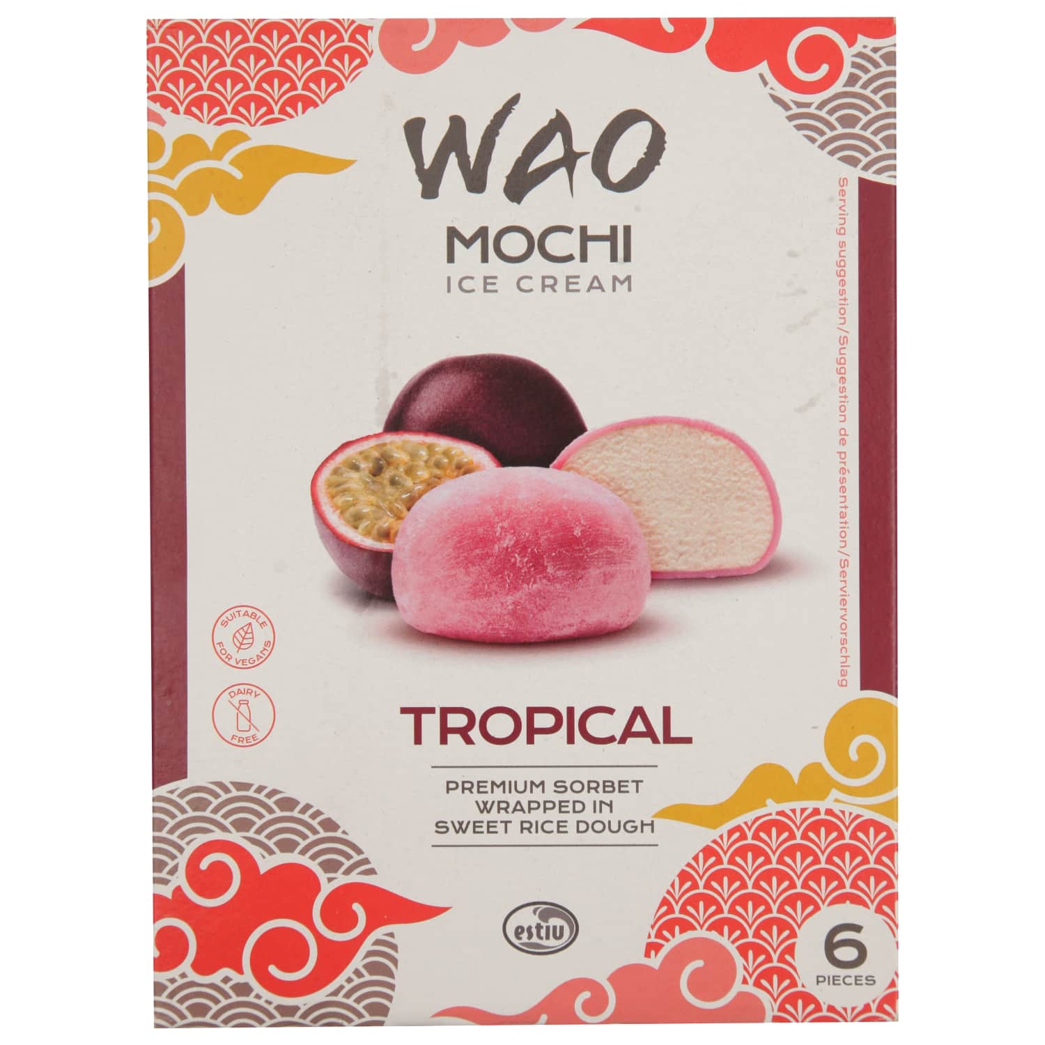 Фруктовое мороженое WAO MOCHI, 216мл/210г