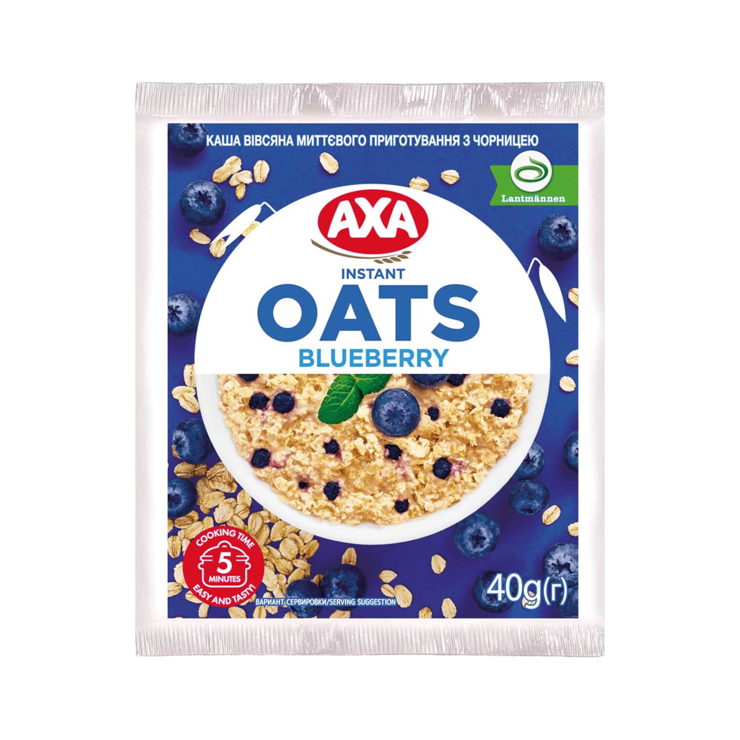 Oat flakes with blueberries AXA, 40 g