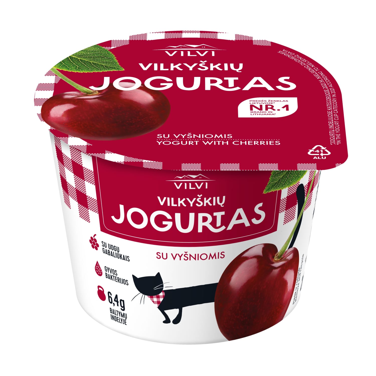 Yogurt VILVI with cherry, 3.6% fat, 200 g