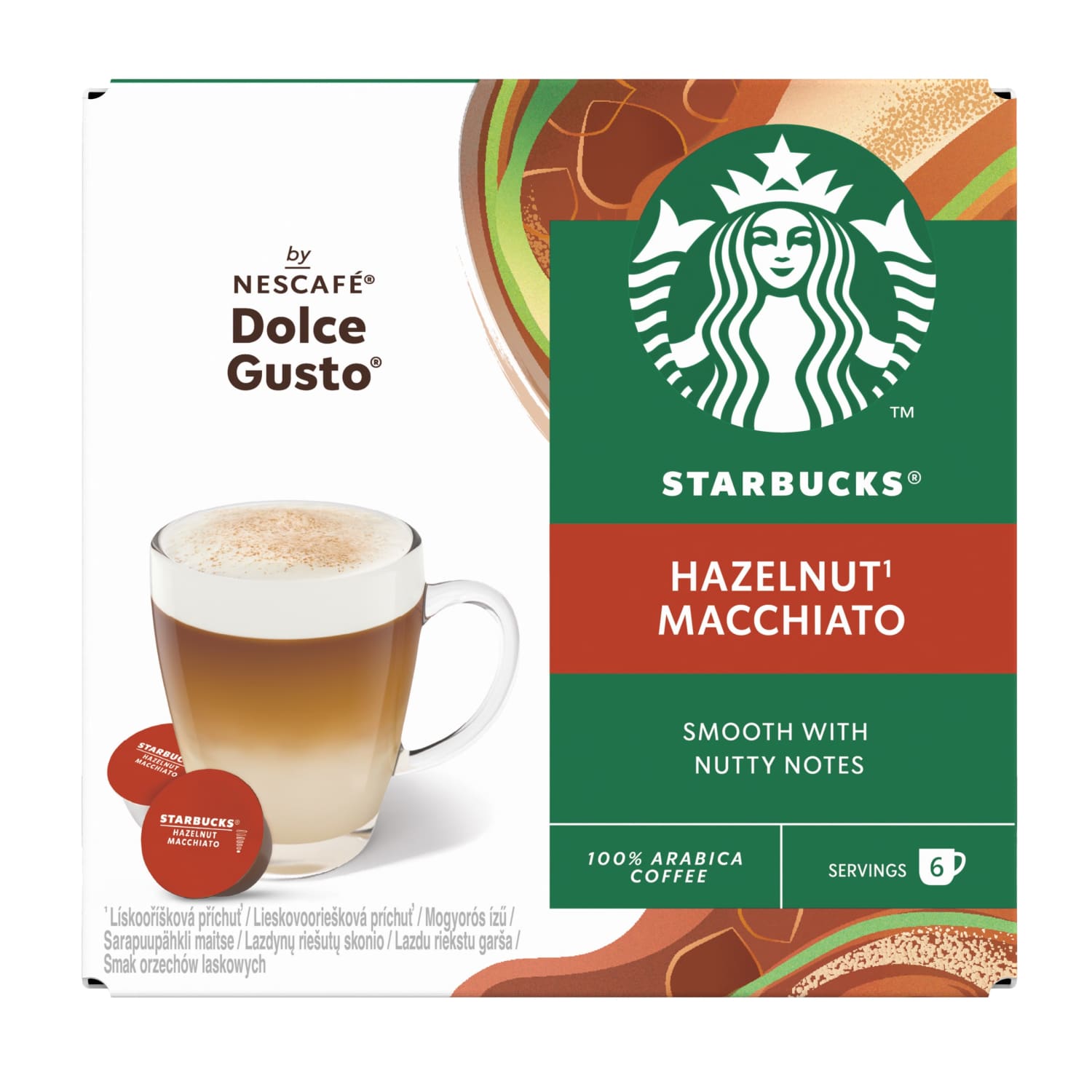 Coffee caps. STARBUCKS DOLCE GUSTO, hazelnut 123 g