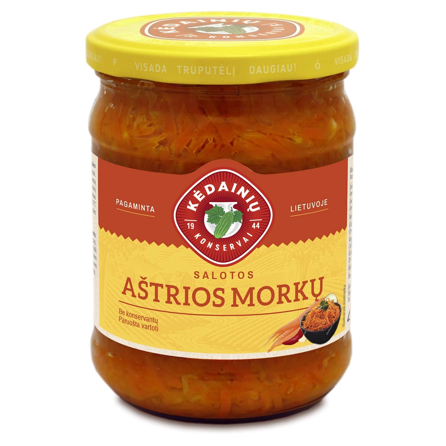 Spicy carrot salad KĖDAINIŲ KONSERVAI, 480 g