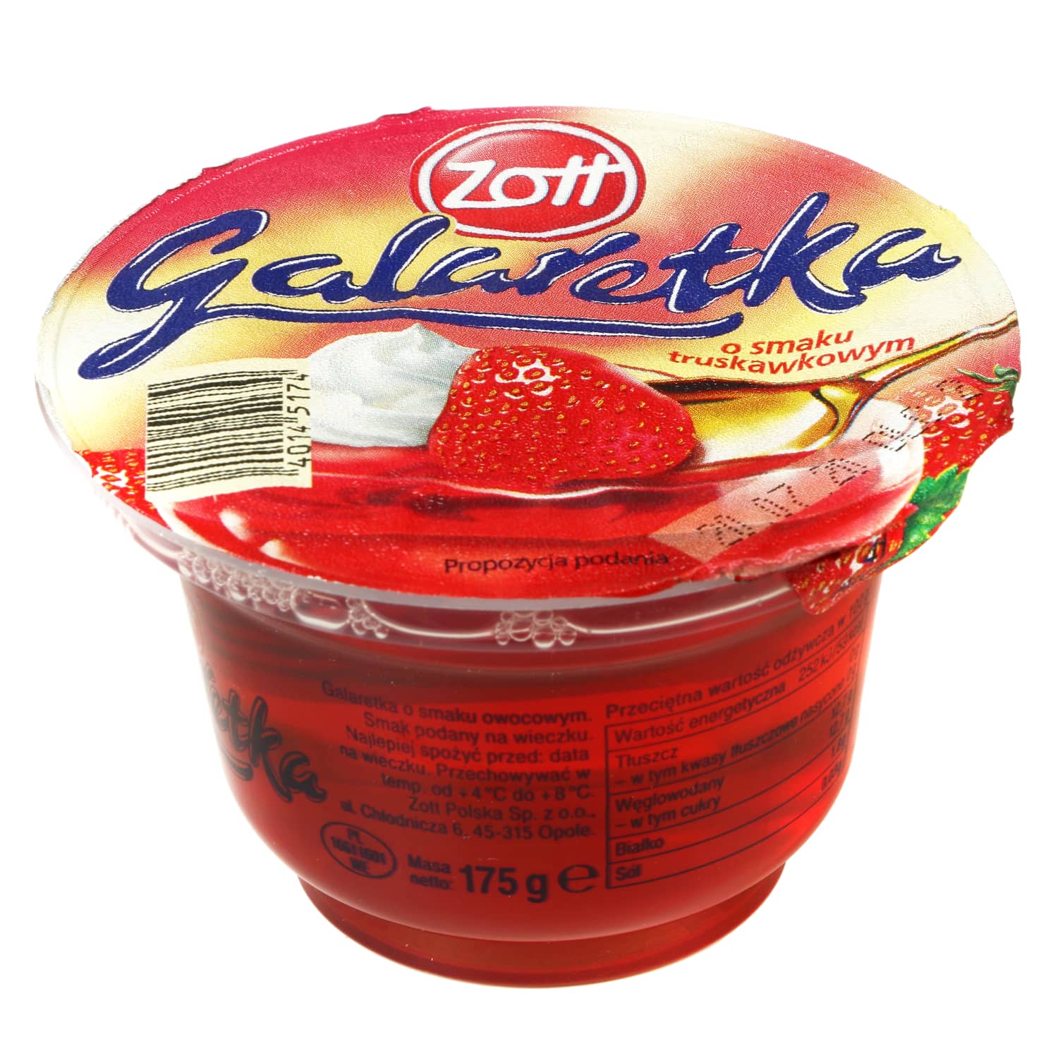 Желе со вкусом клубники ZOTT GALARETKA, 175 г