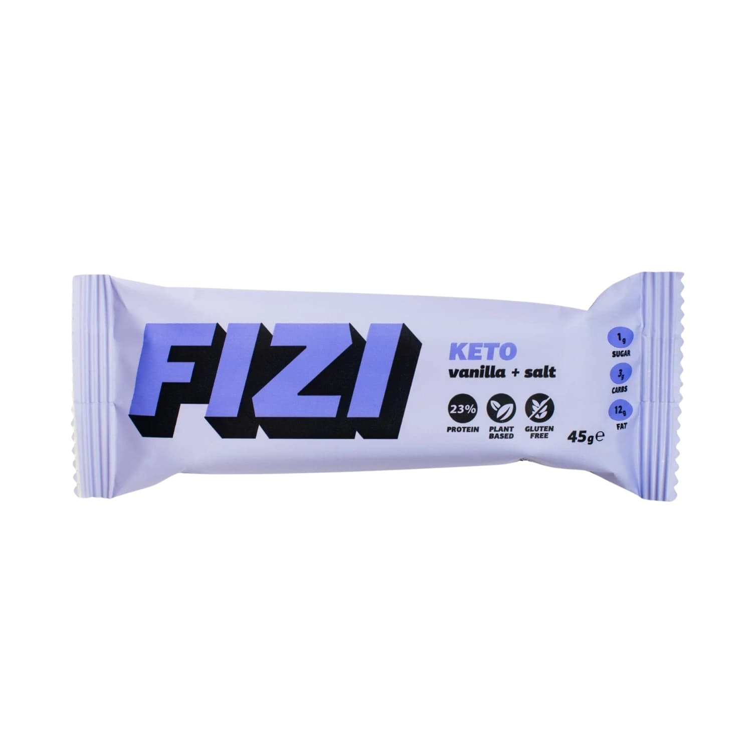 Balt. batonėlis su vanile KETO FIZI, 45 g