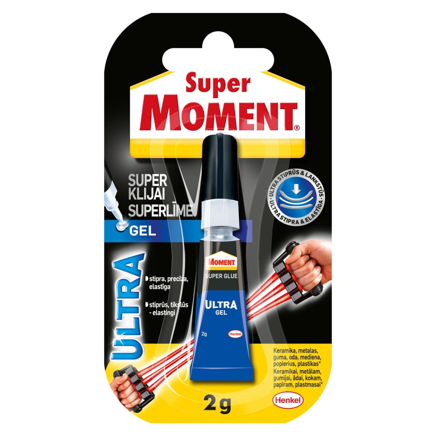 Клей SUPER MOMENT ULTRA GEL, 2 г