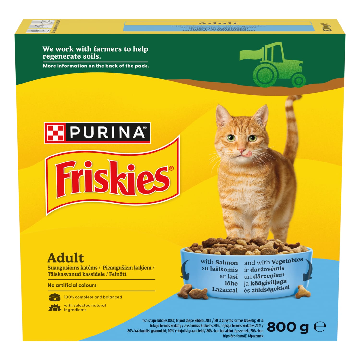 Cat food FRISKIES ADULT, with salmon 800 g