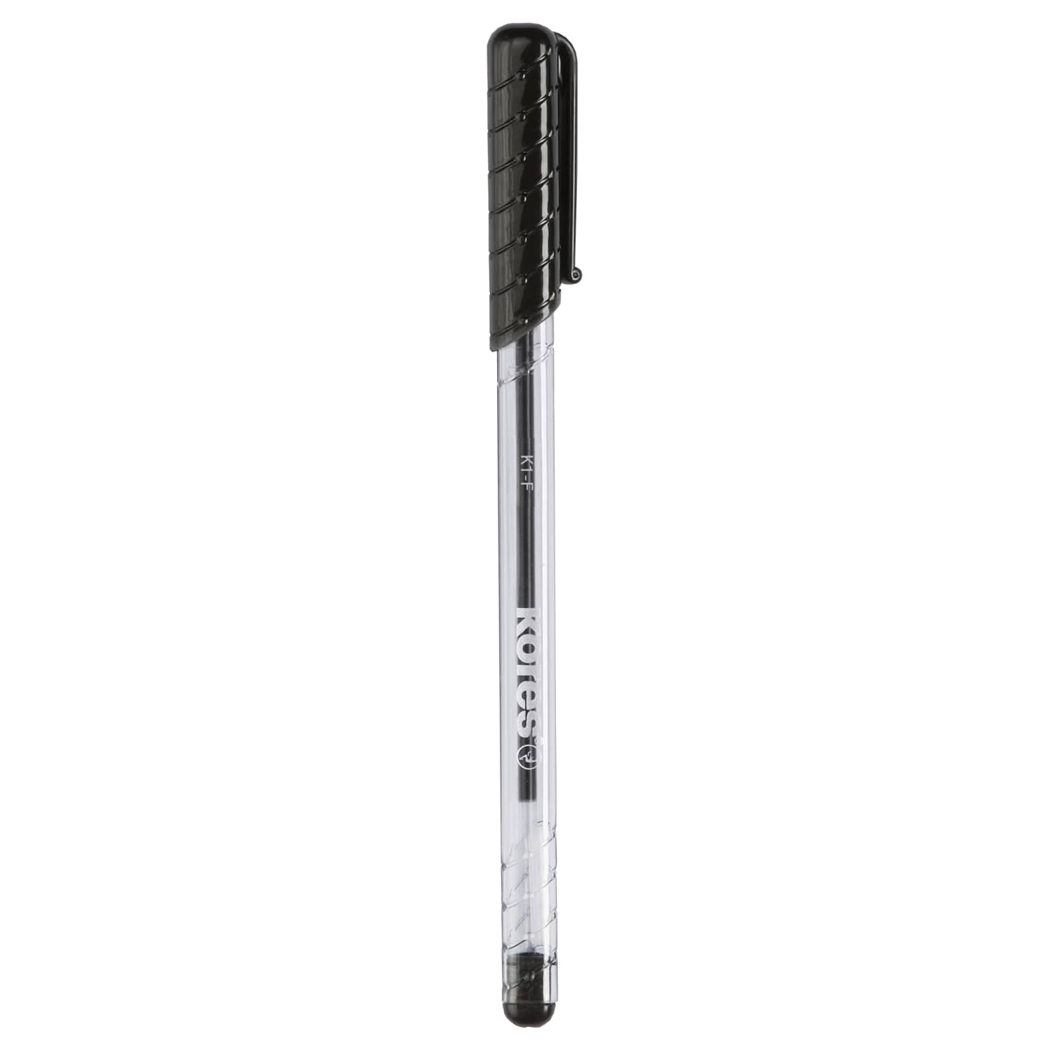 Rašiklis KORES K1-F, trikampis, juodas