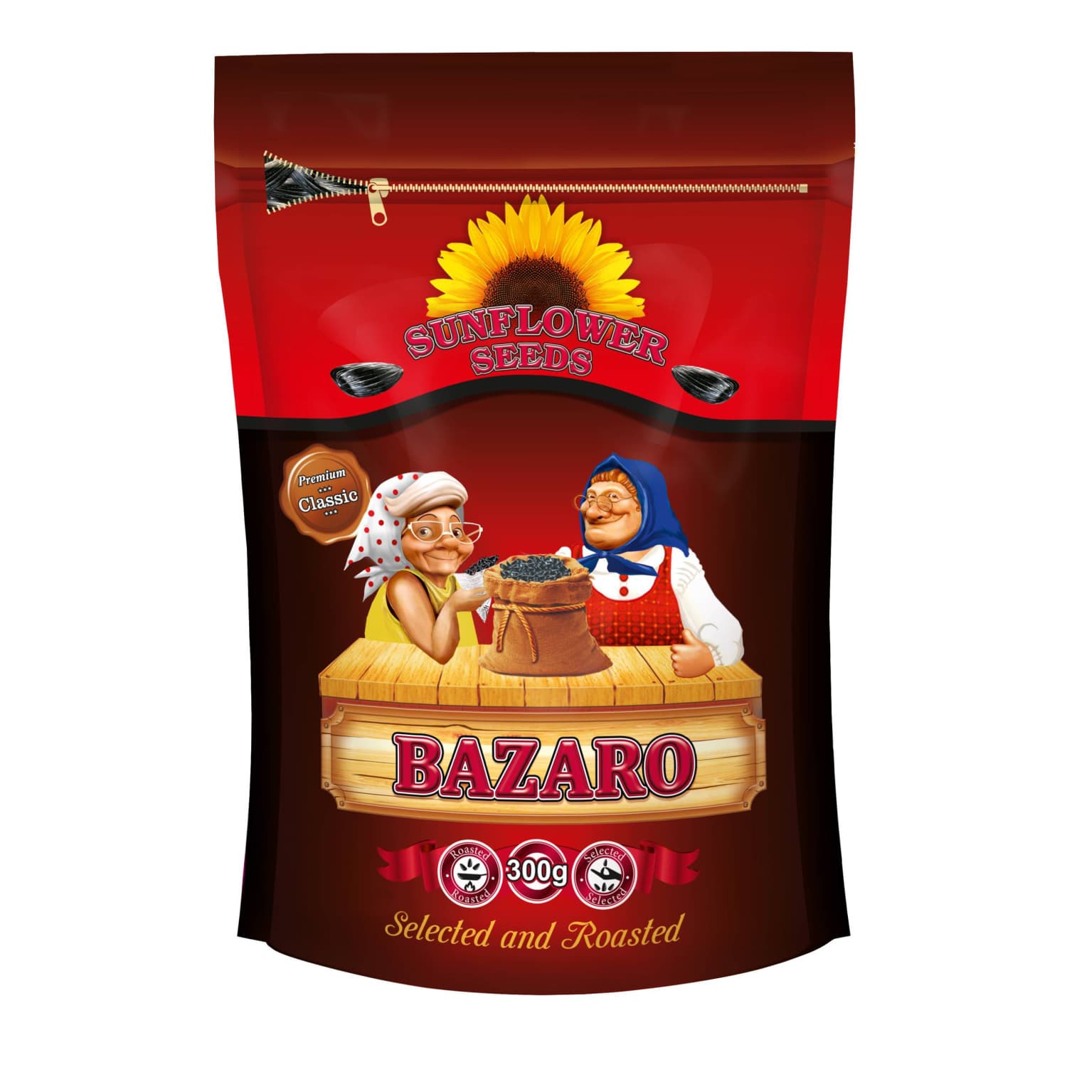 Black roasted sunflower seeds