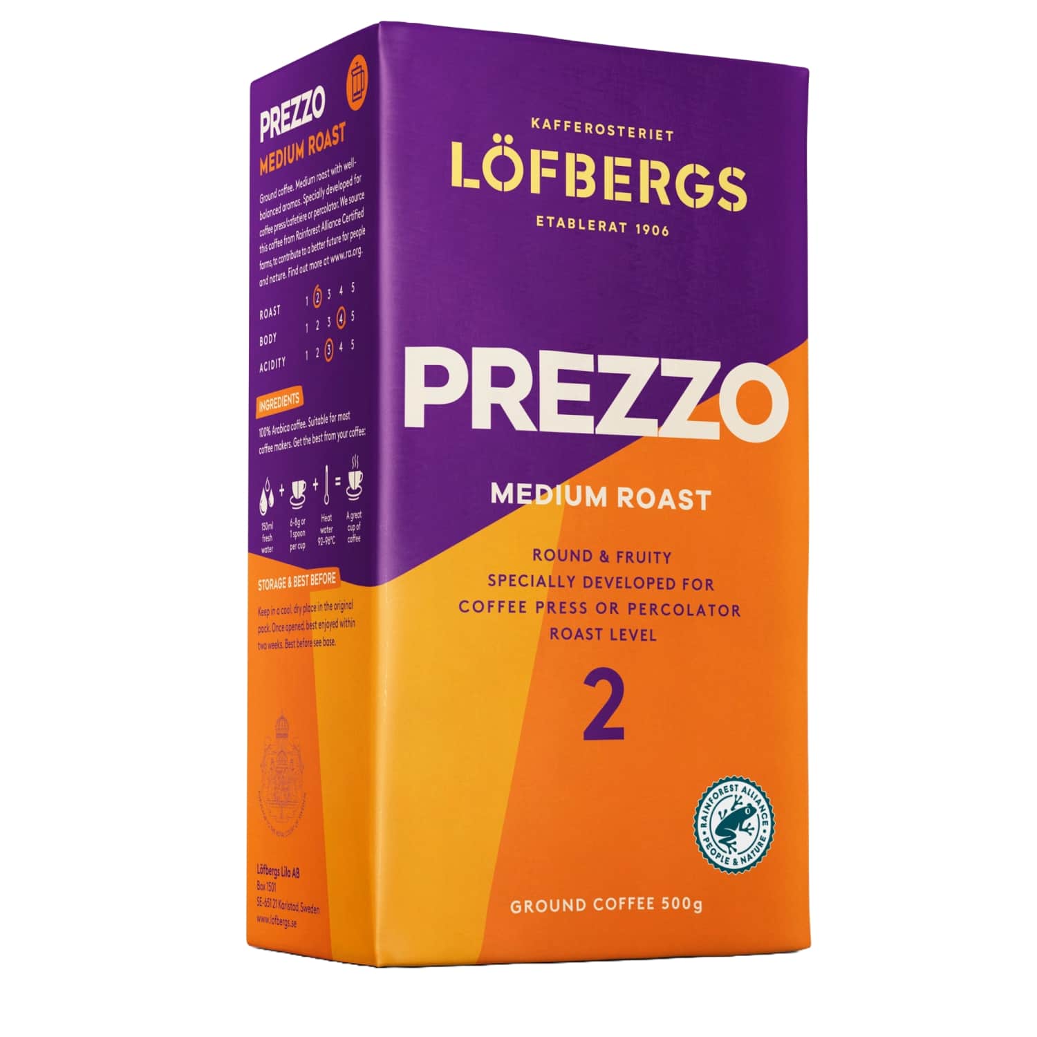 Молотый кофе LOFBERGS PREZZO RA, 500 г