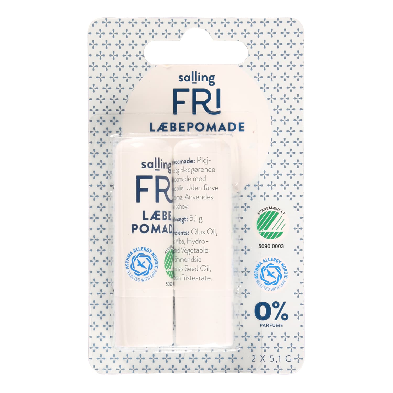 Бальзам для губ SALLING FRI, 2 x 5,1 г